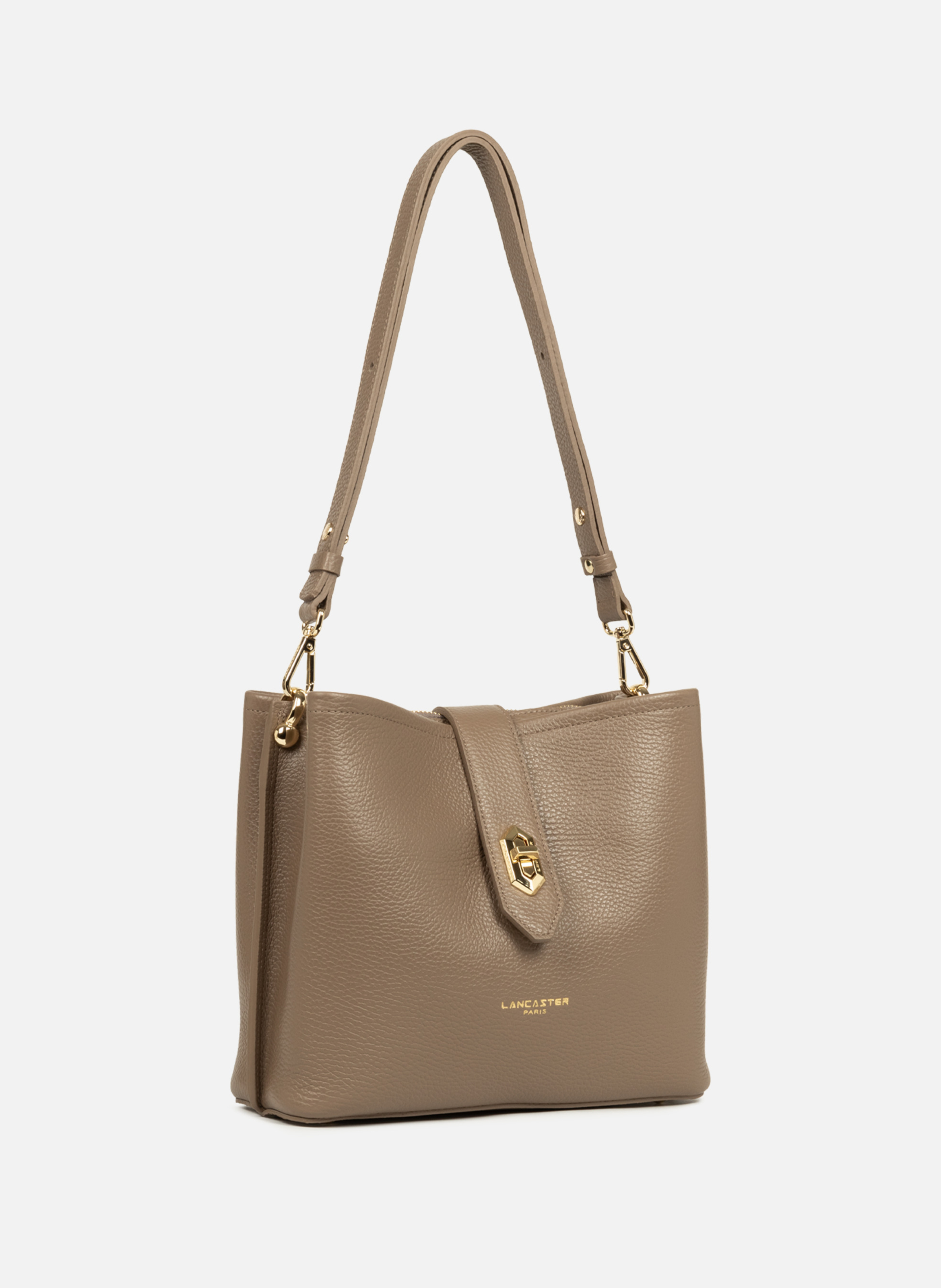 Sac seau - top double Marron