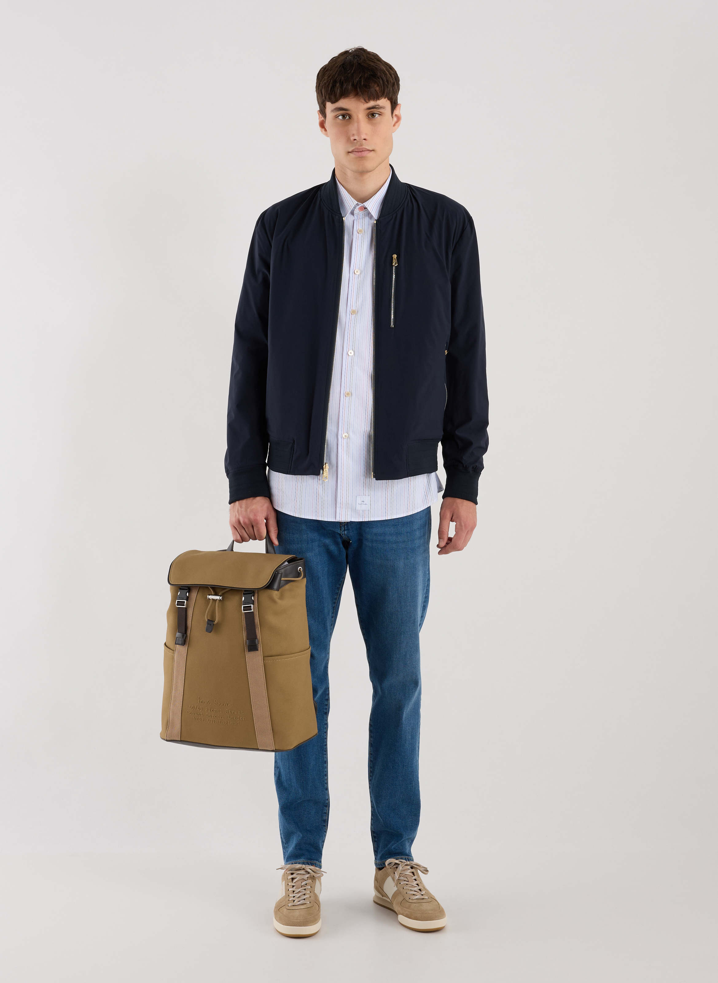 Sac à dos en coton PAUL SMITH Marron