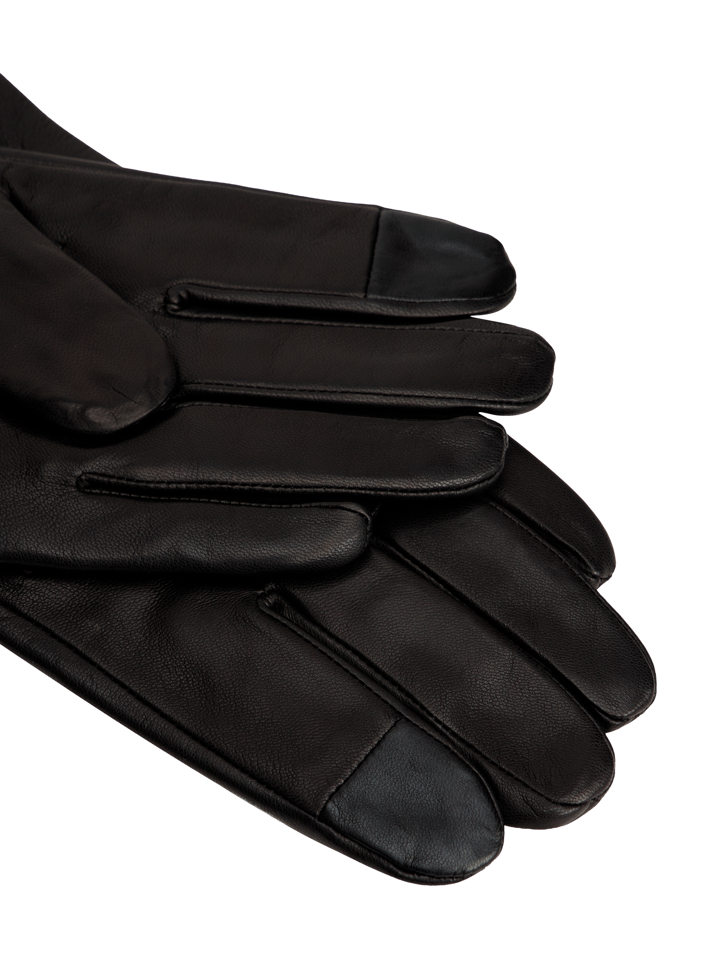 Tommy Hilfiger Flag leather gloves TOMMY HILFIGER Black