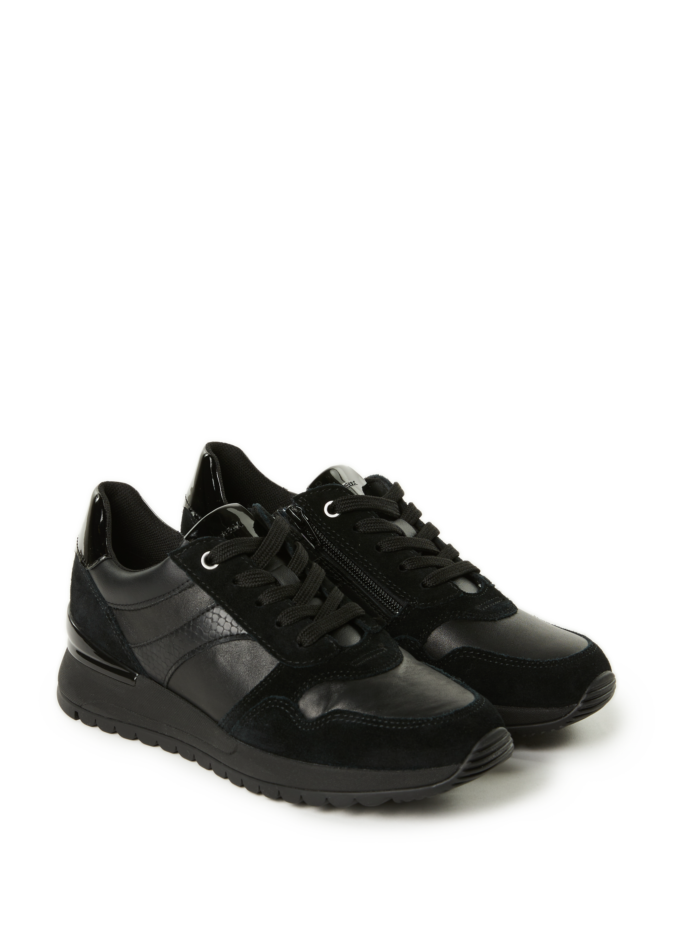 Leather Desya sneakers GEOX Black