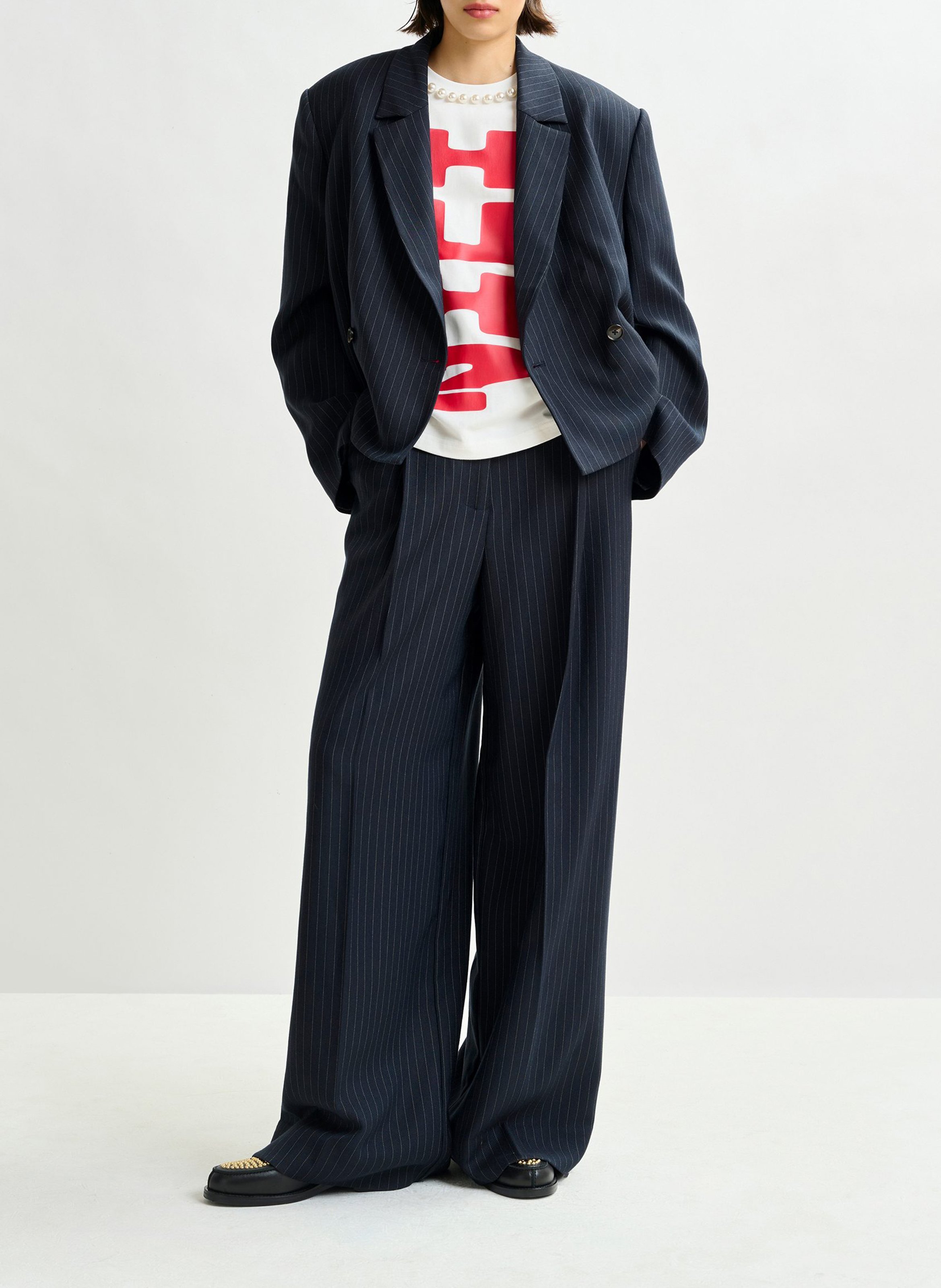 Tee-shirt col rond en coton isos ESSENTIEL ANTWERP Blanc