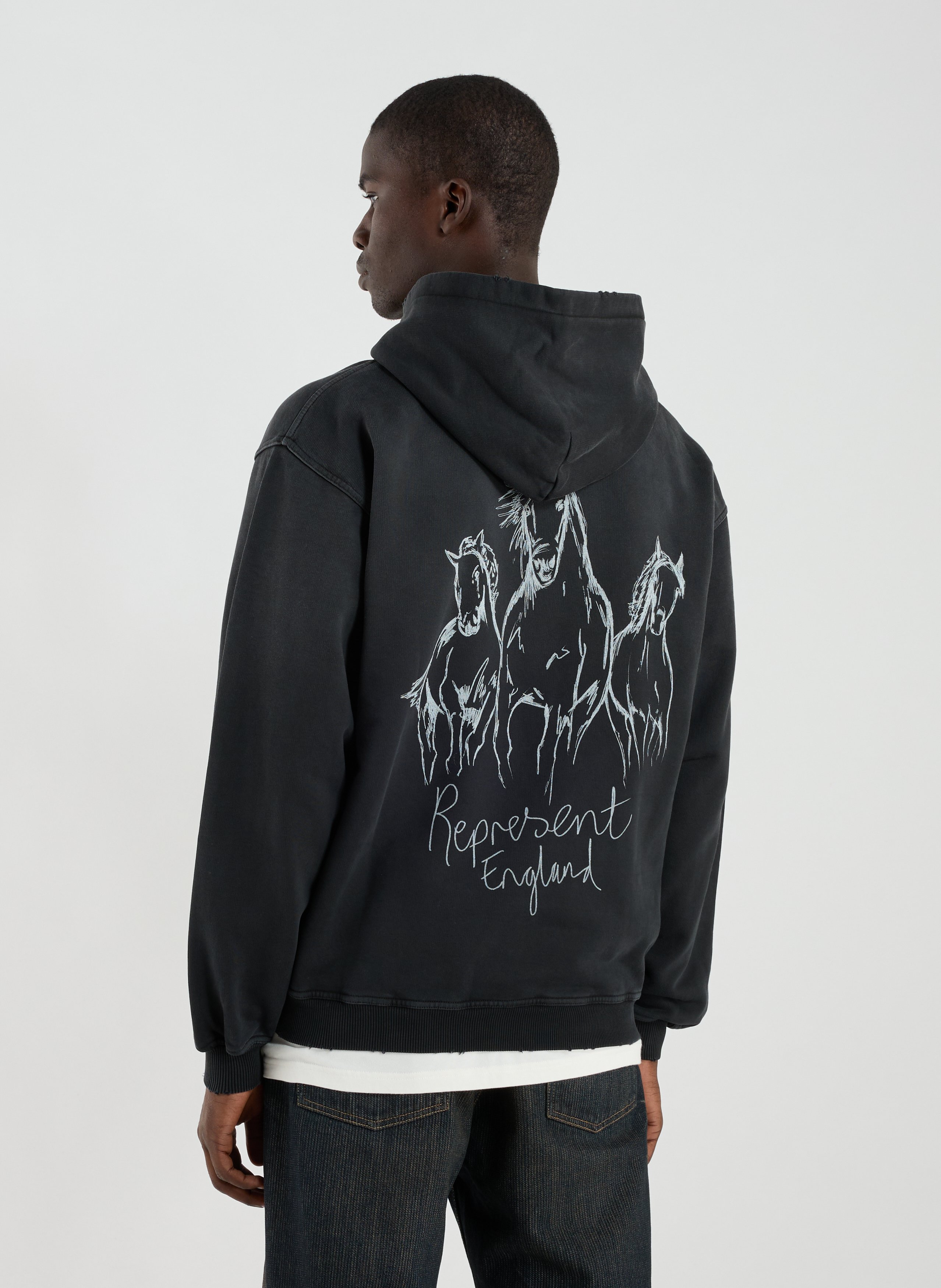 Hoodie en coton REPRESENT Noir