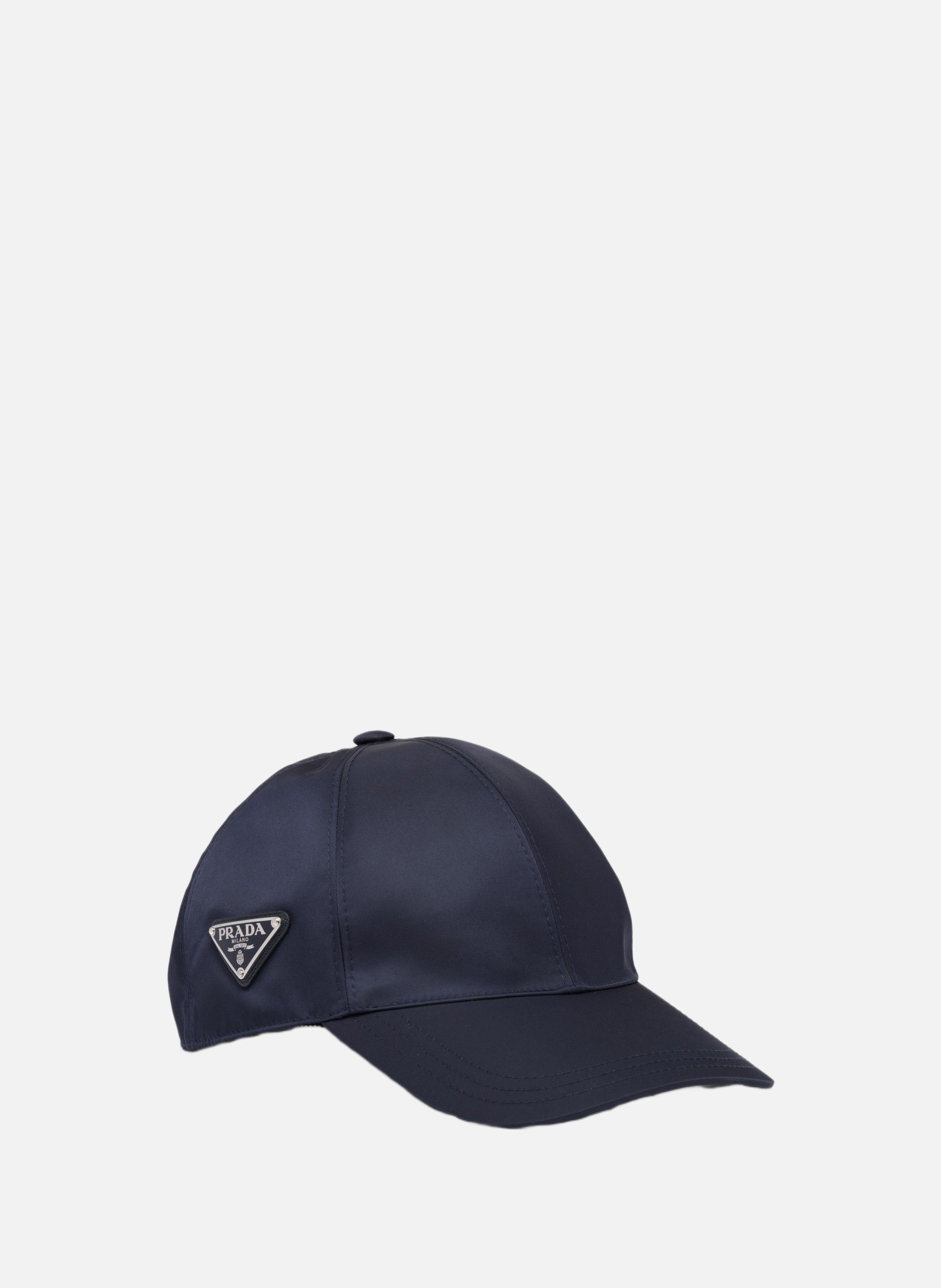 PRADA Casquette de baseball en re-nylon Bleu
