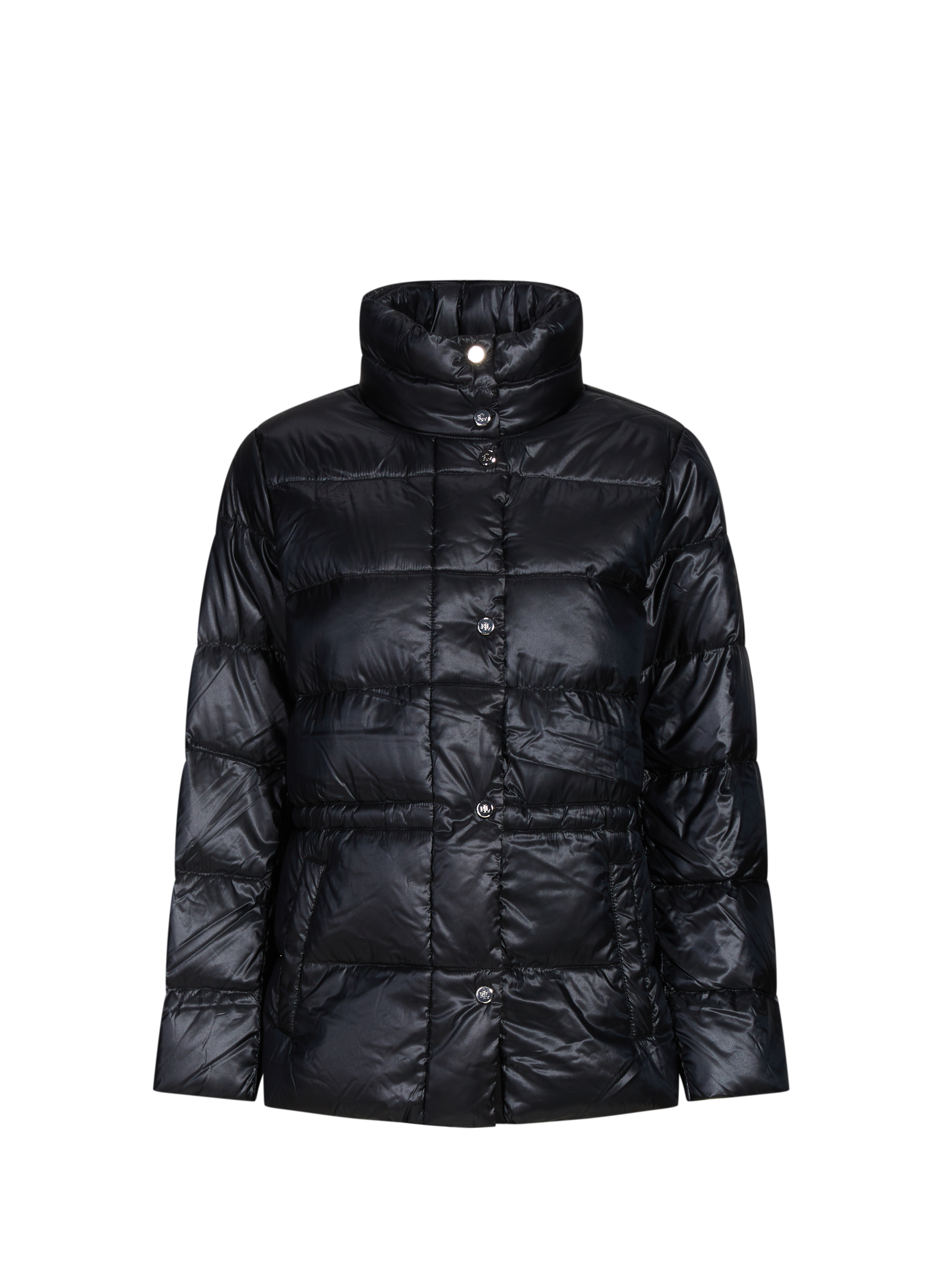Doudoune corte à col montant matelassée LAUREN Noir