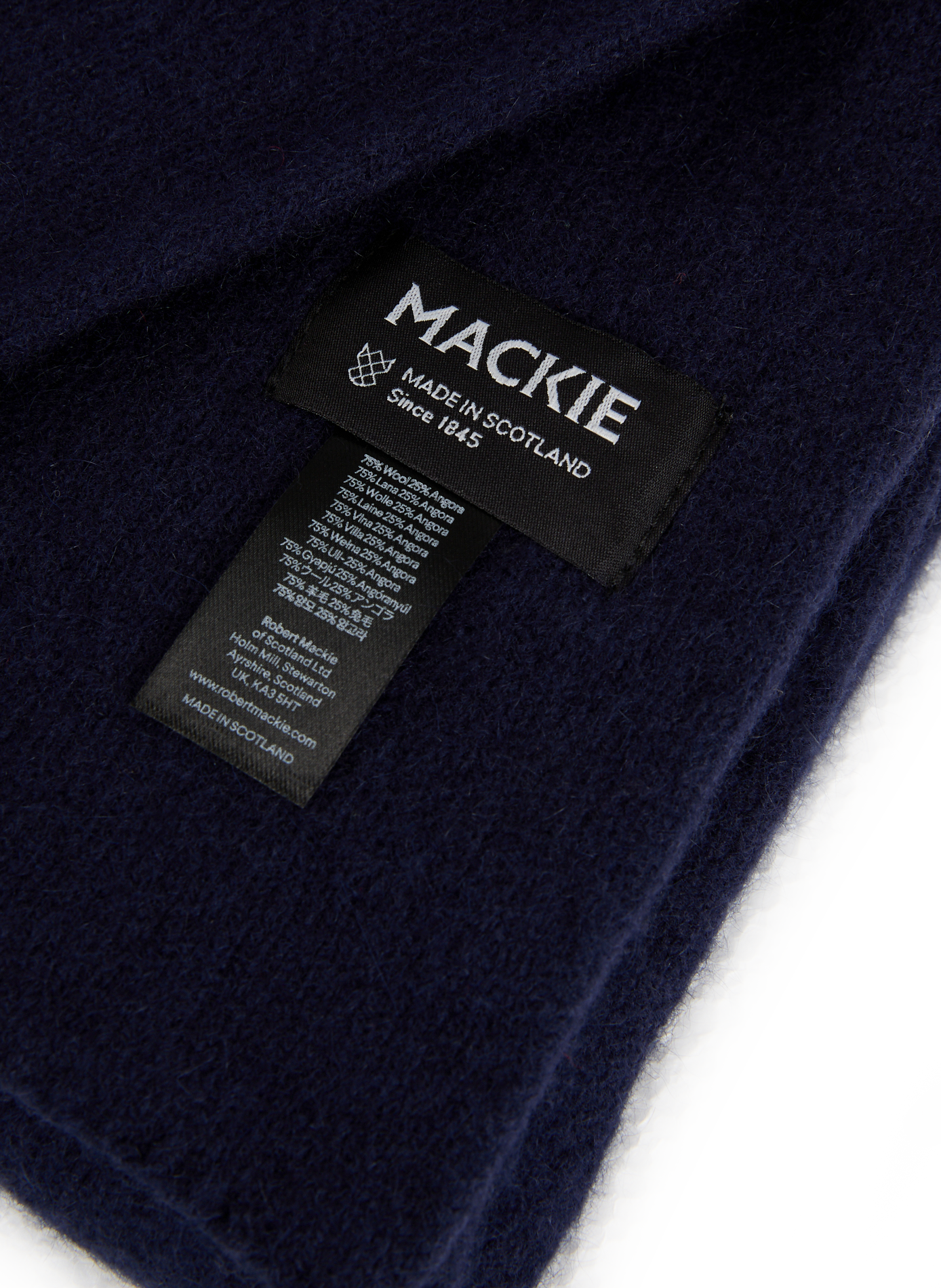 Echarpe en laine et angora MACKIE Bleu