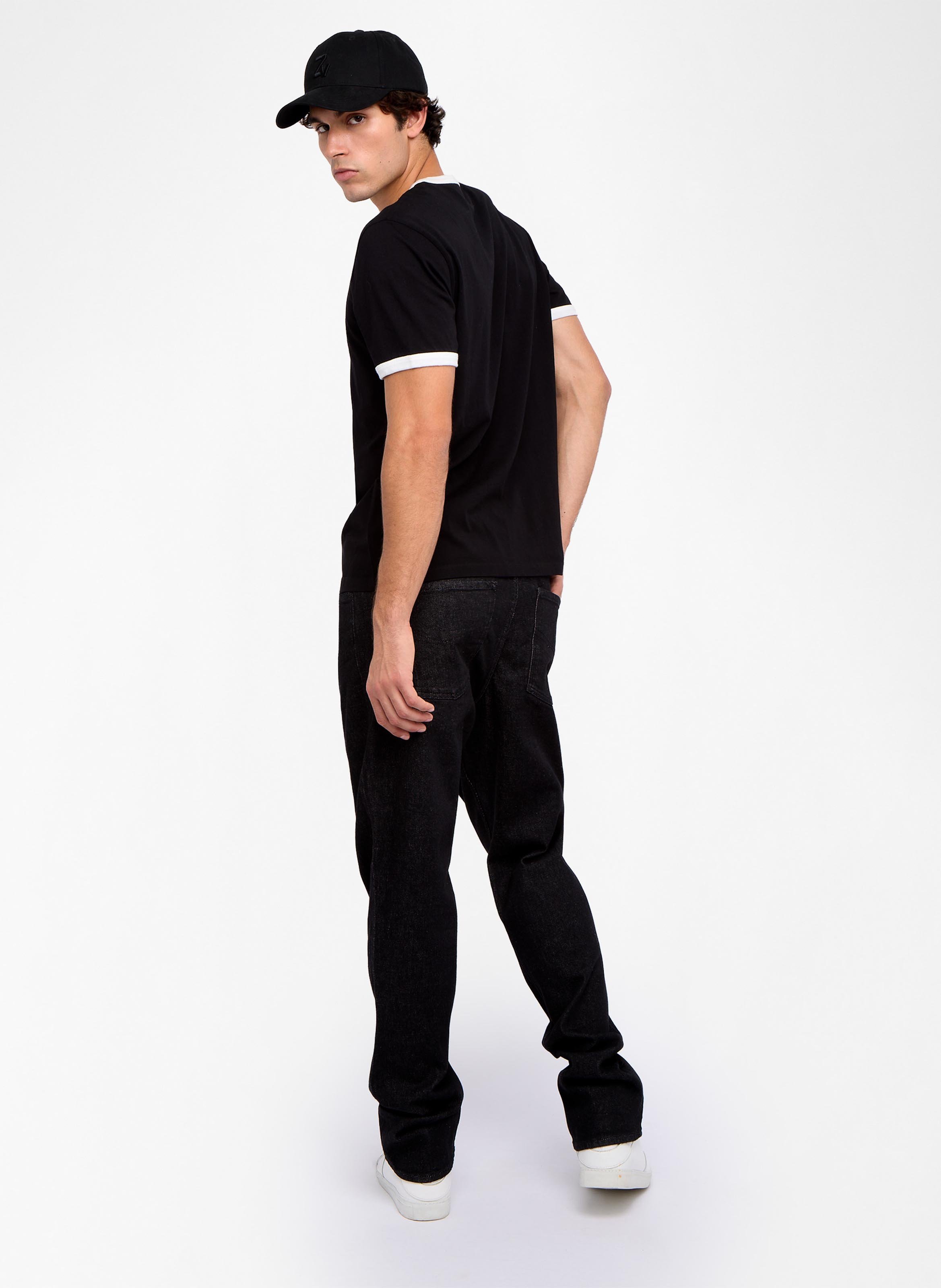 Tee-shirt droit col rond sérigraphié woody ZADIG&VOLTAIRE Noir