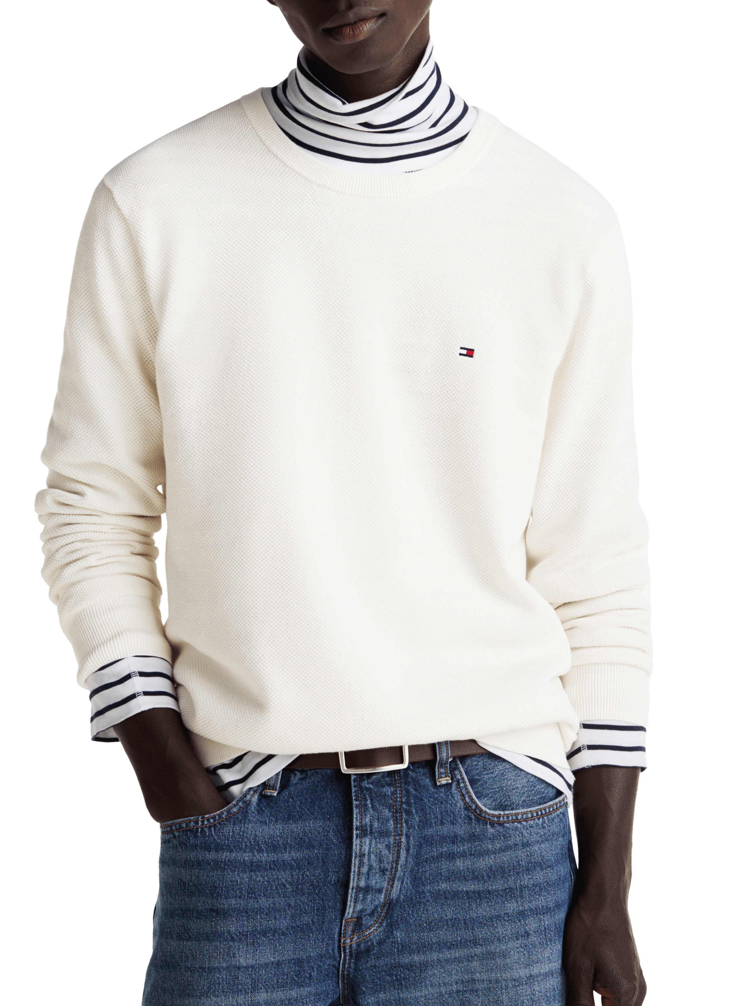 TOMMY HILFIGER Pull en maille Beige