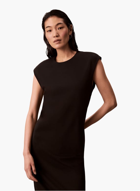 Georgette midi dress Black Calvin klein - Women | Printemps.com Georgette midi dress Black Calvin klein - Women | Printemps.com
