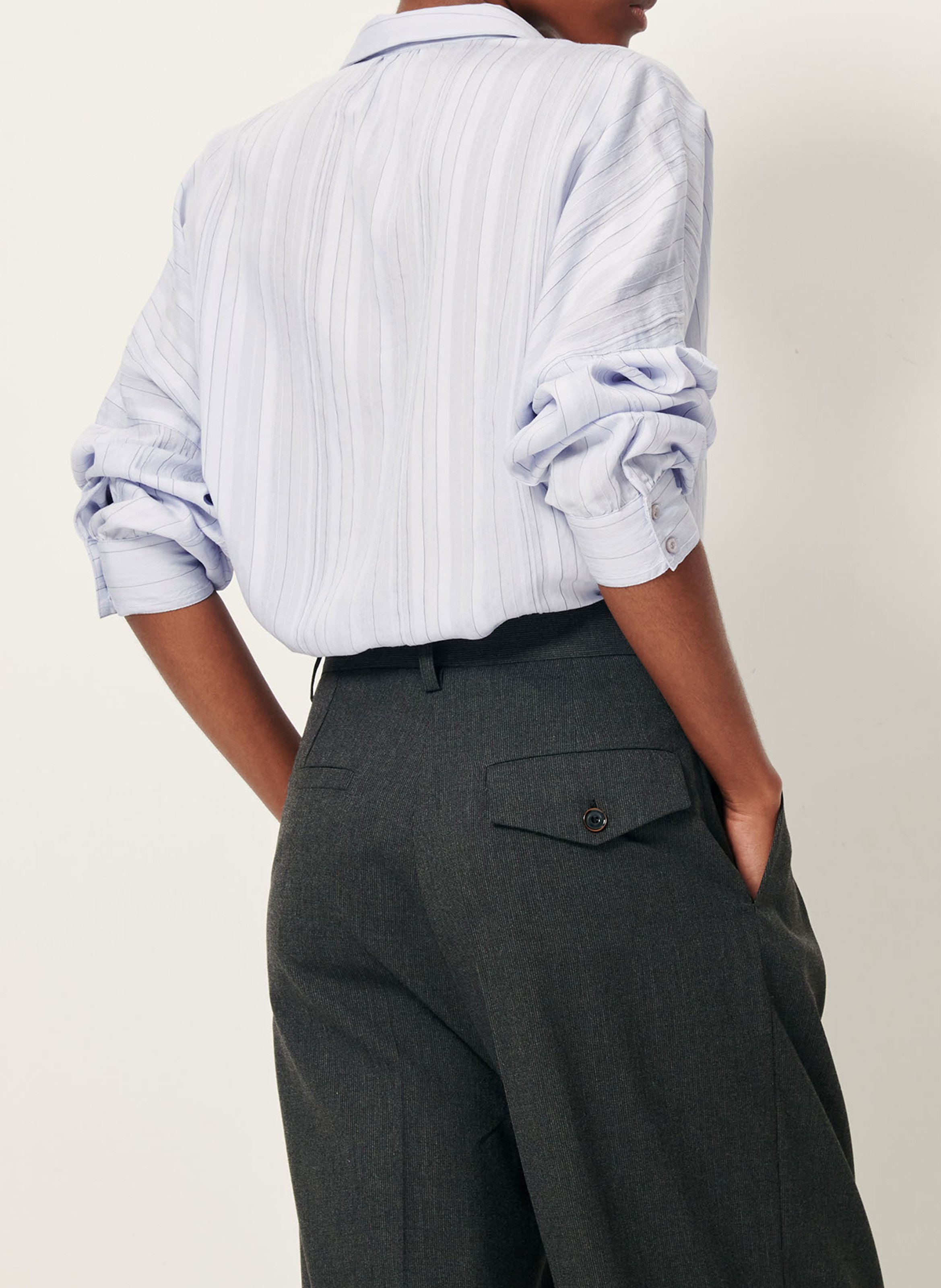 Chemise oversize rayée botan SESSUN Bleu