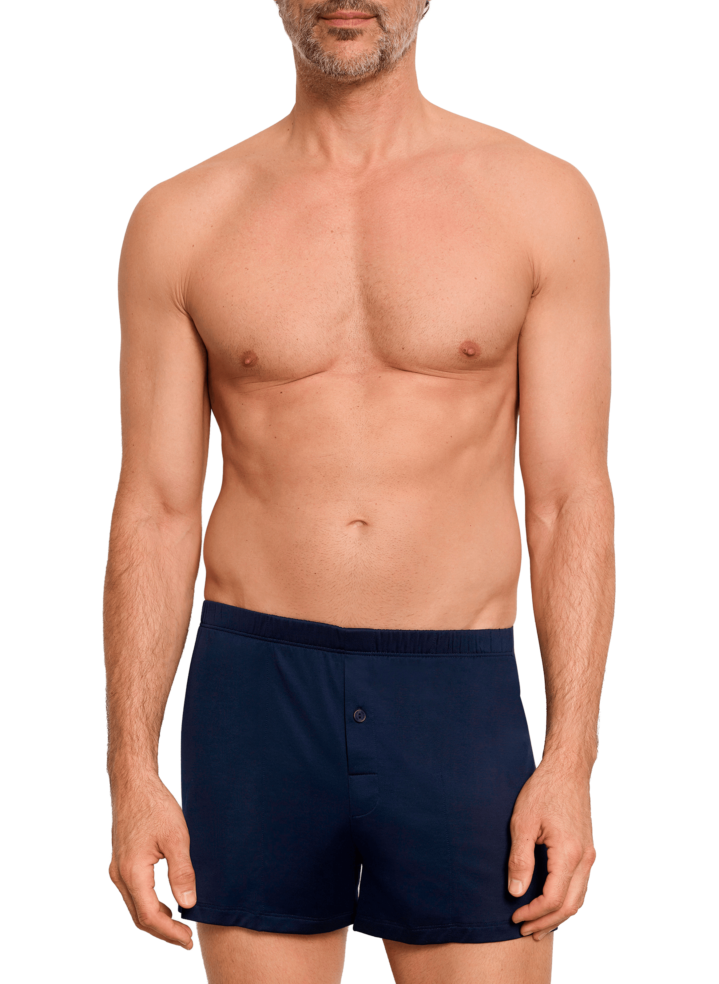 Caleçon uni en coton HANRO Bleu