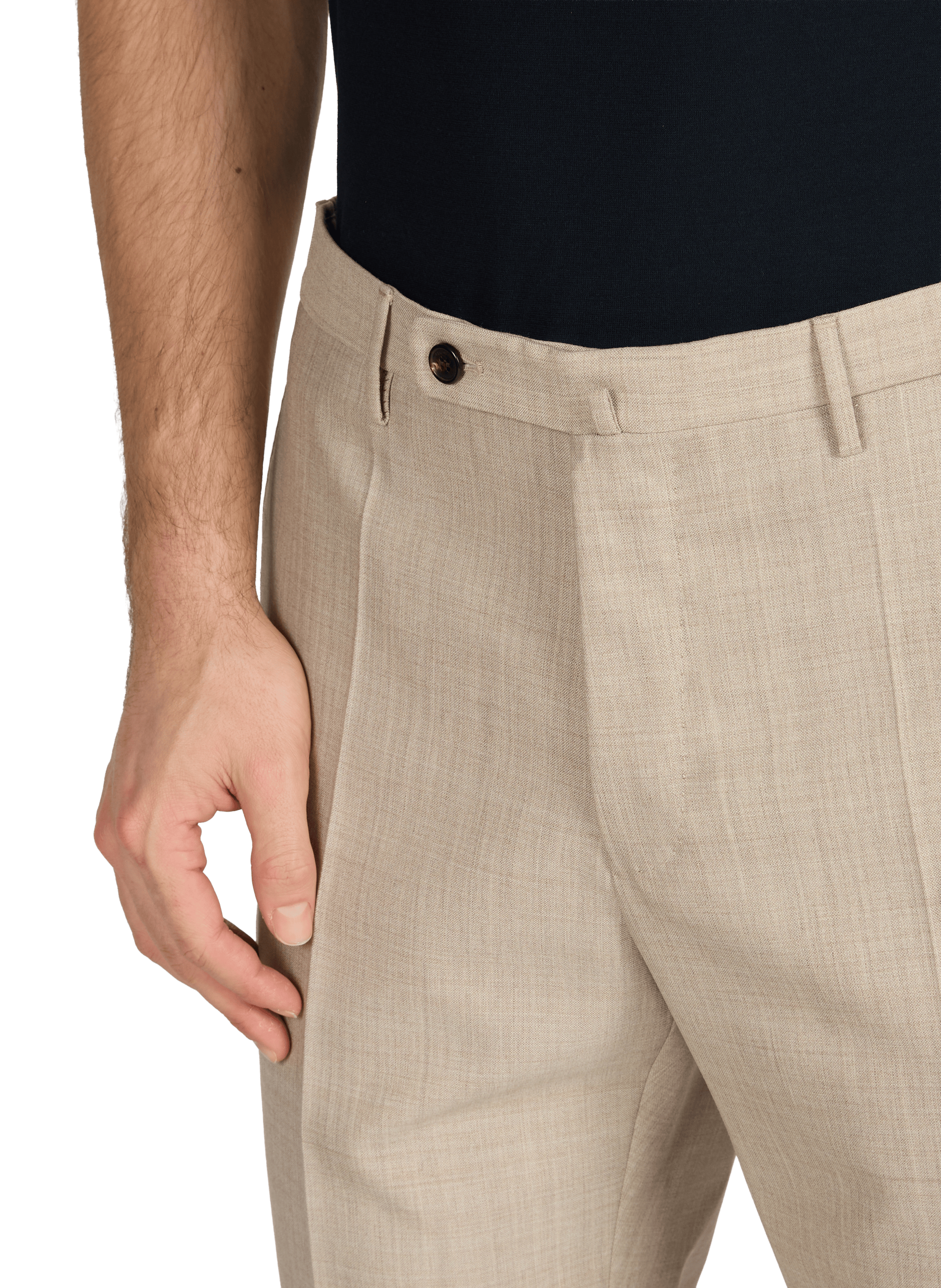 Straight wool trousers SLOWEAR Beige