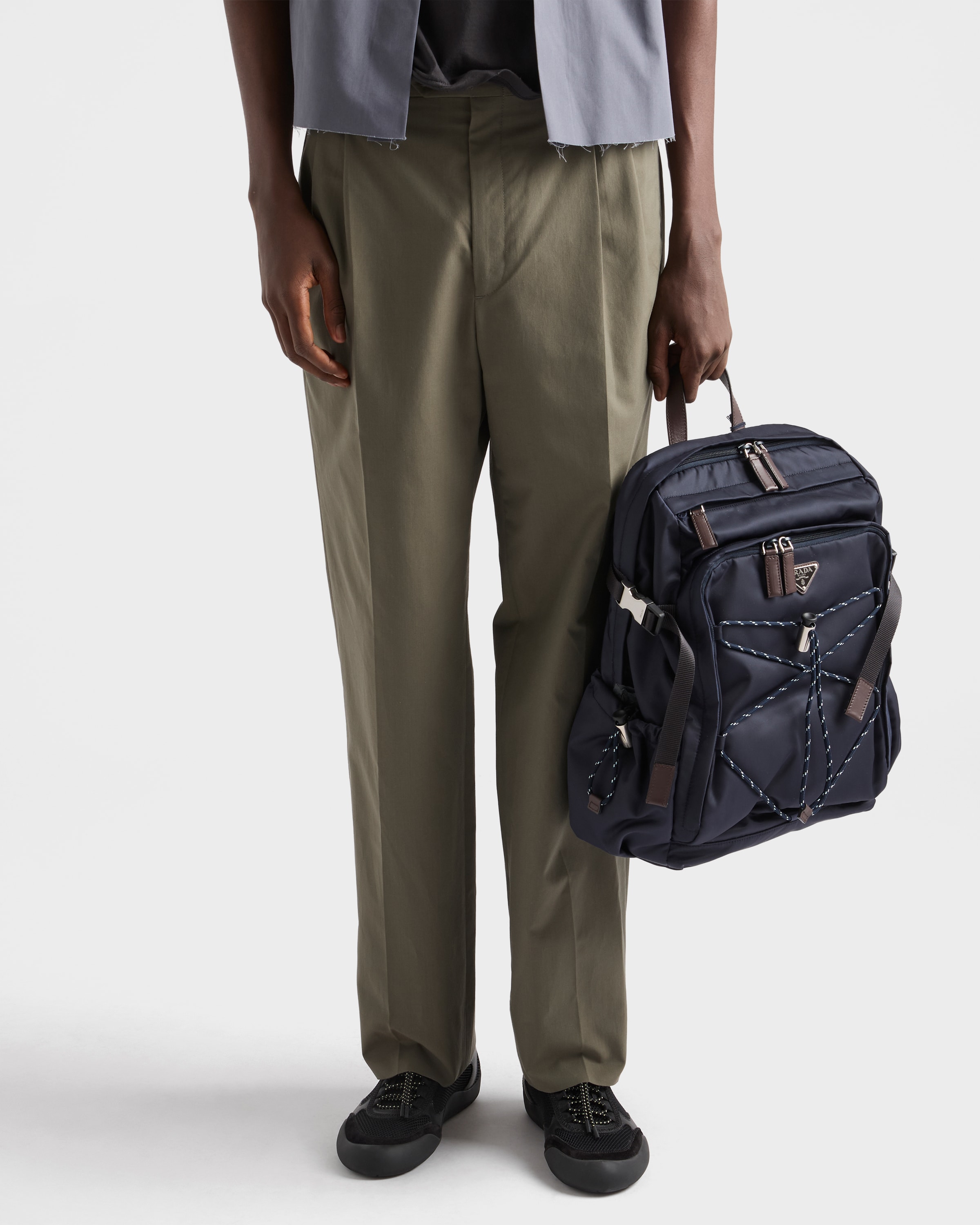 Baskets speedrock en cuir et mesh PRADA Noir