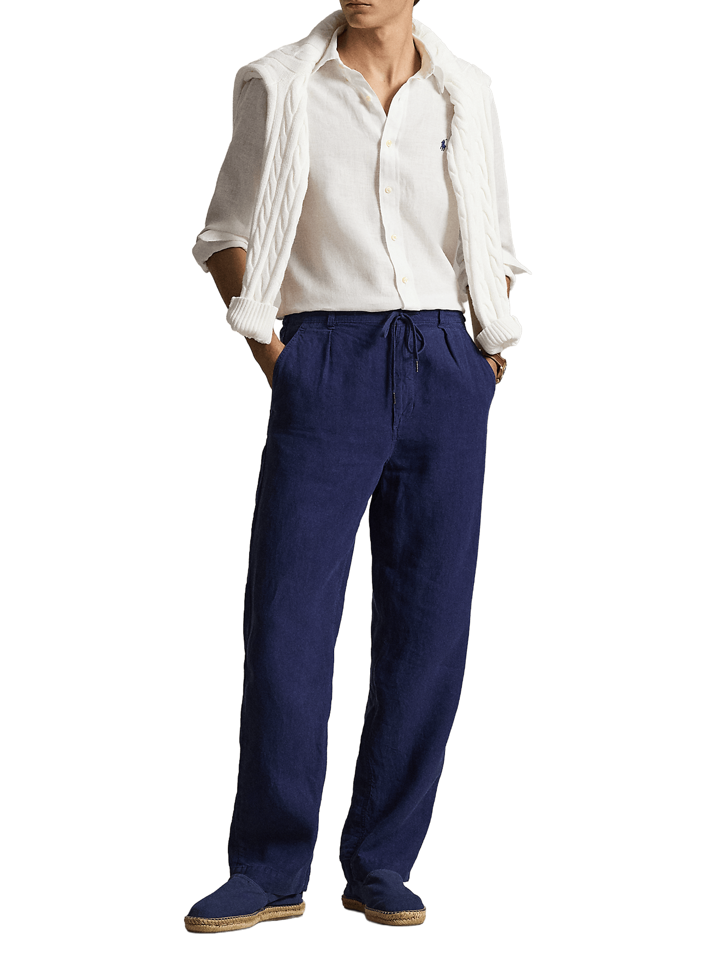 Chemise en lin POLO RALPH LAUREN Blanc