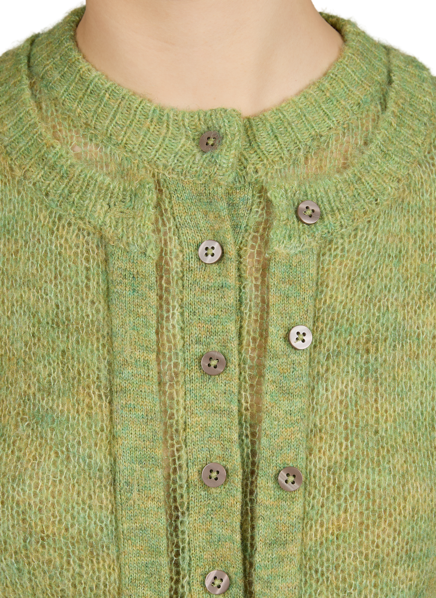 Mixed wool cardigan TOPSHOP Green