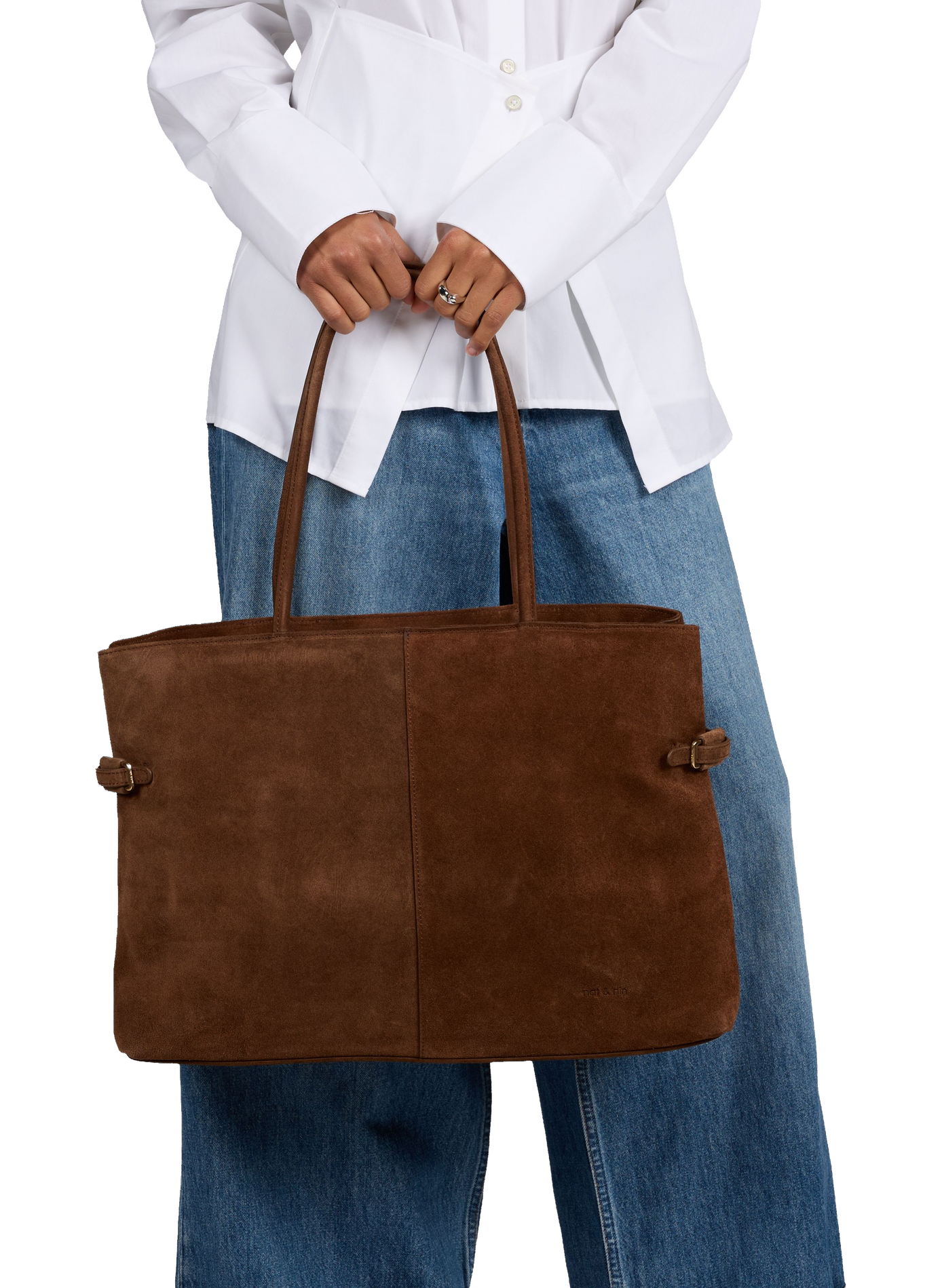 PABLO leather shoulder bag NAT & NIN Brown