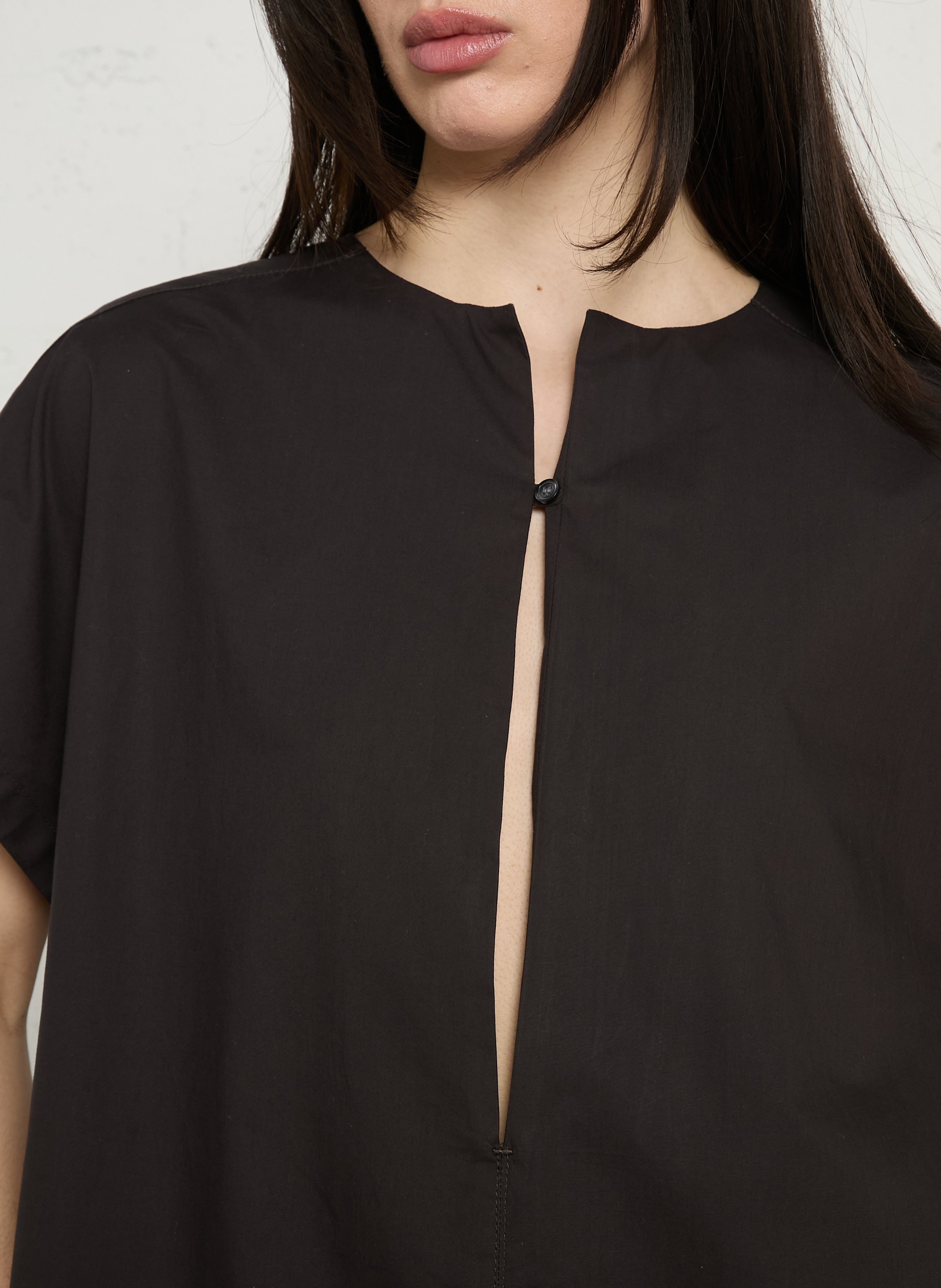 Robe midi en coton bio col rond ianni SOEUR Gris