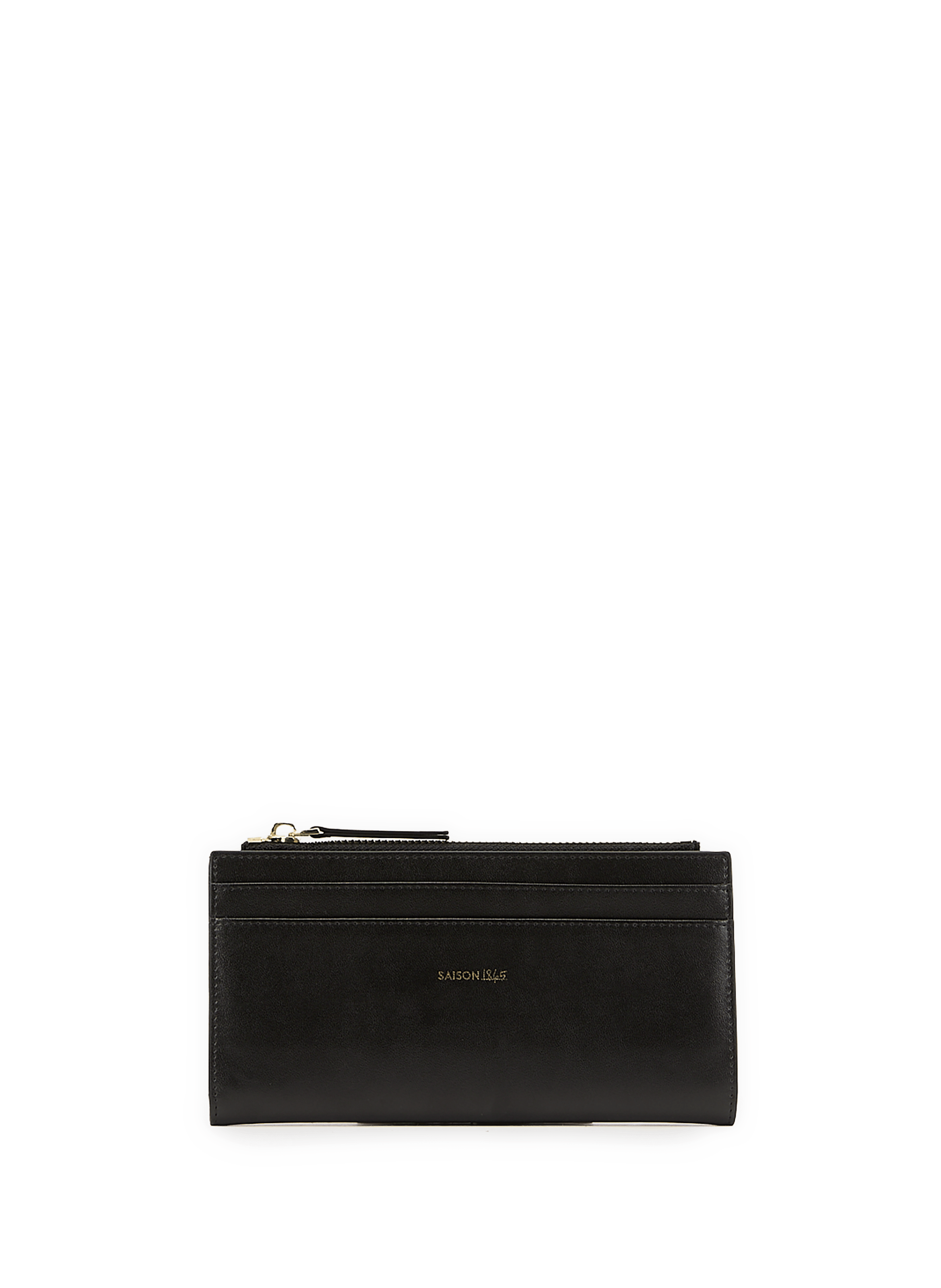 Portefeuille long en cuir de vachette SAISON 1865 Noir