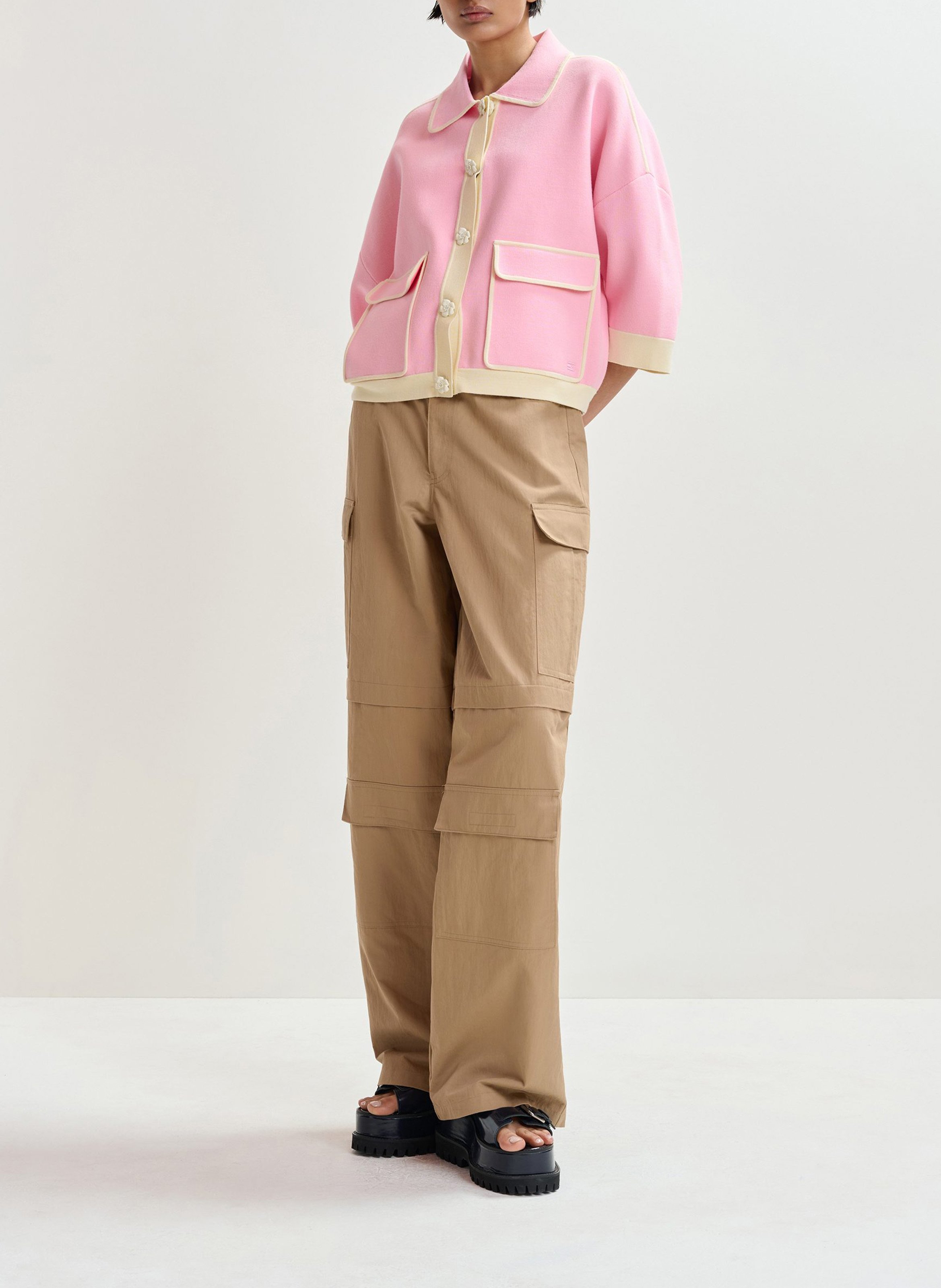 Gilet col classique jugly ESSENTIEL ANTWERP Rose