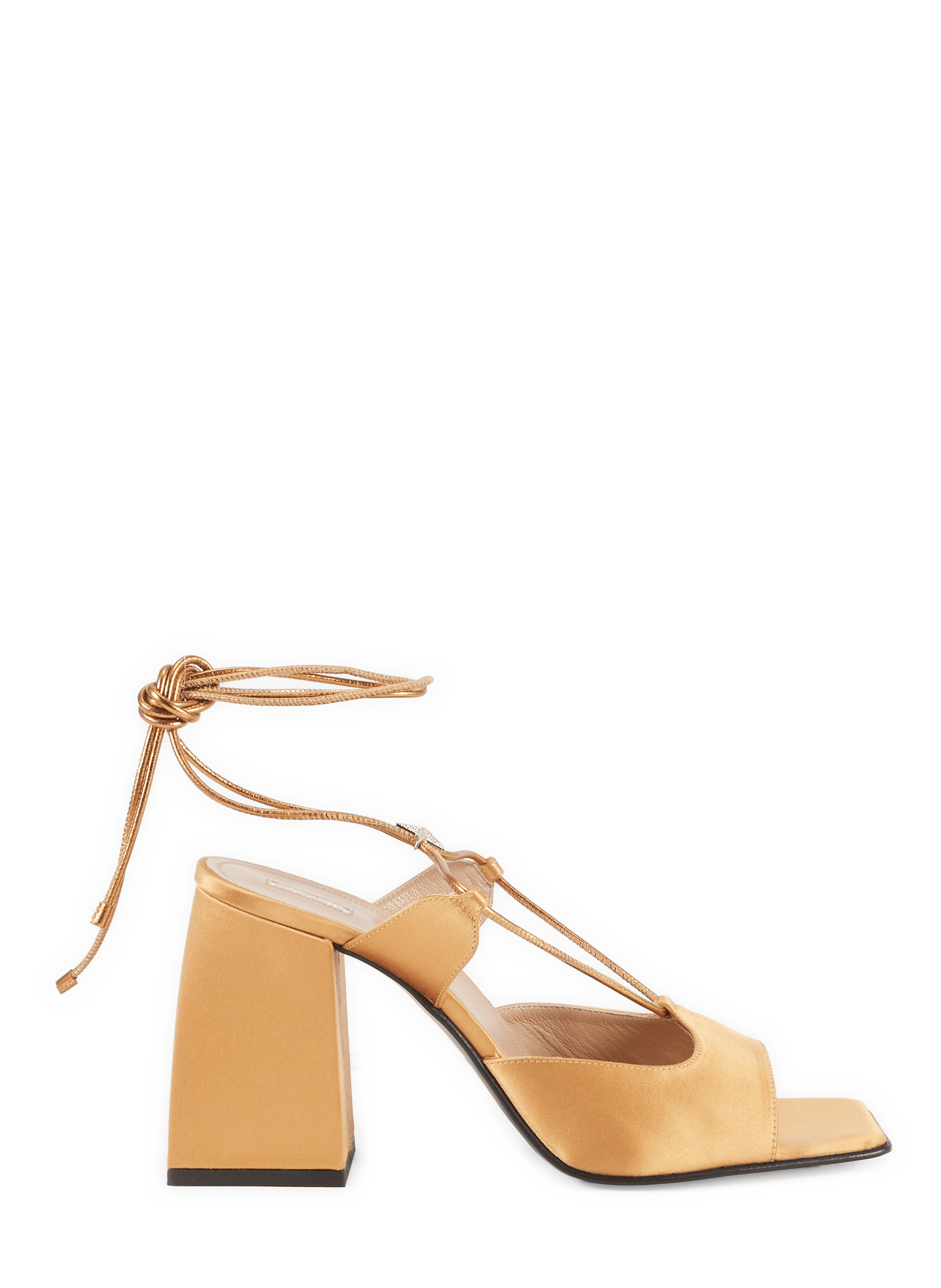 Sandales à talon satinées Bulla Gala NODALETO Doré