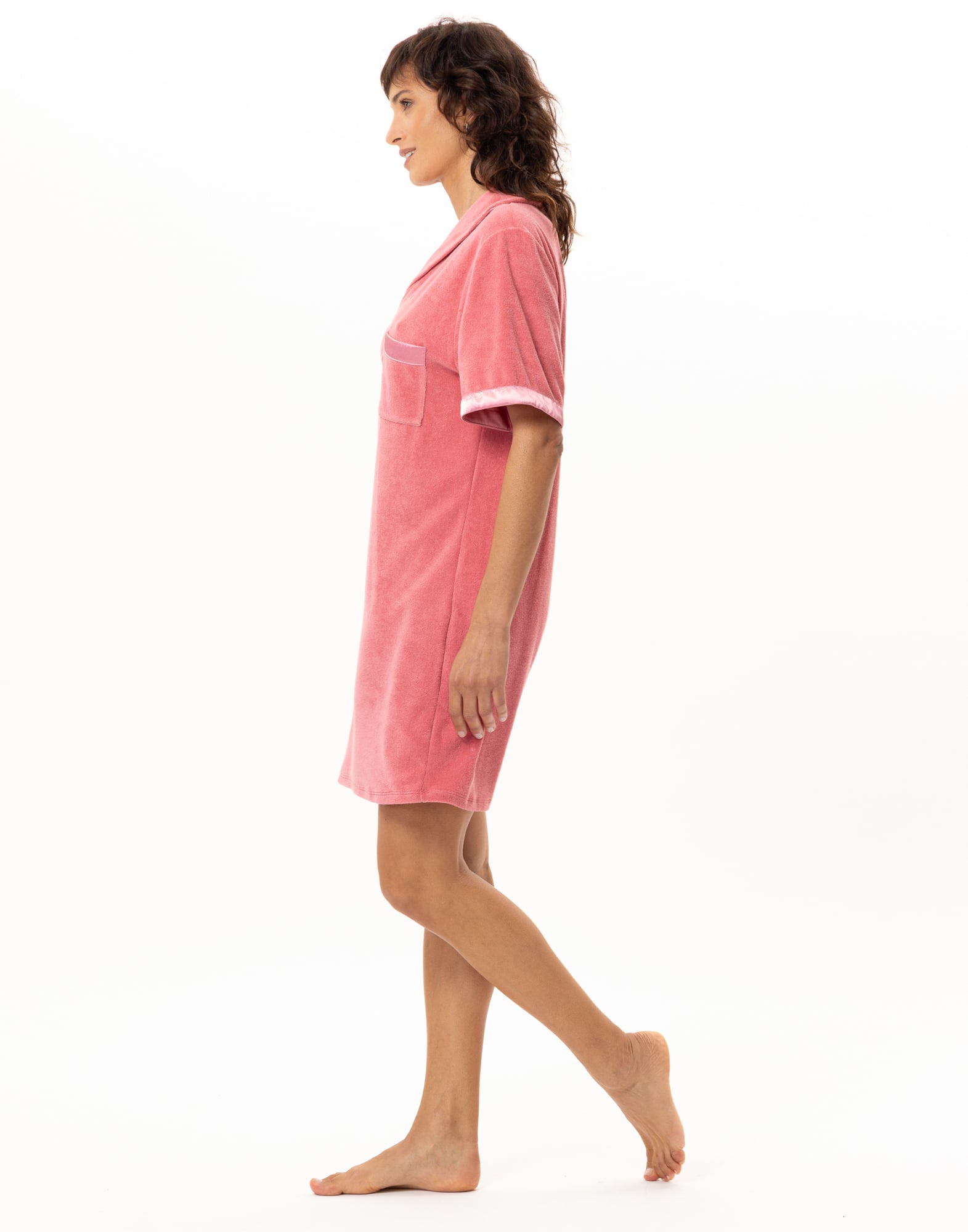 Robe en bouclette éponge gelato 240 LE CHAT Rose