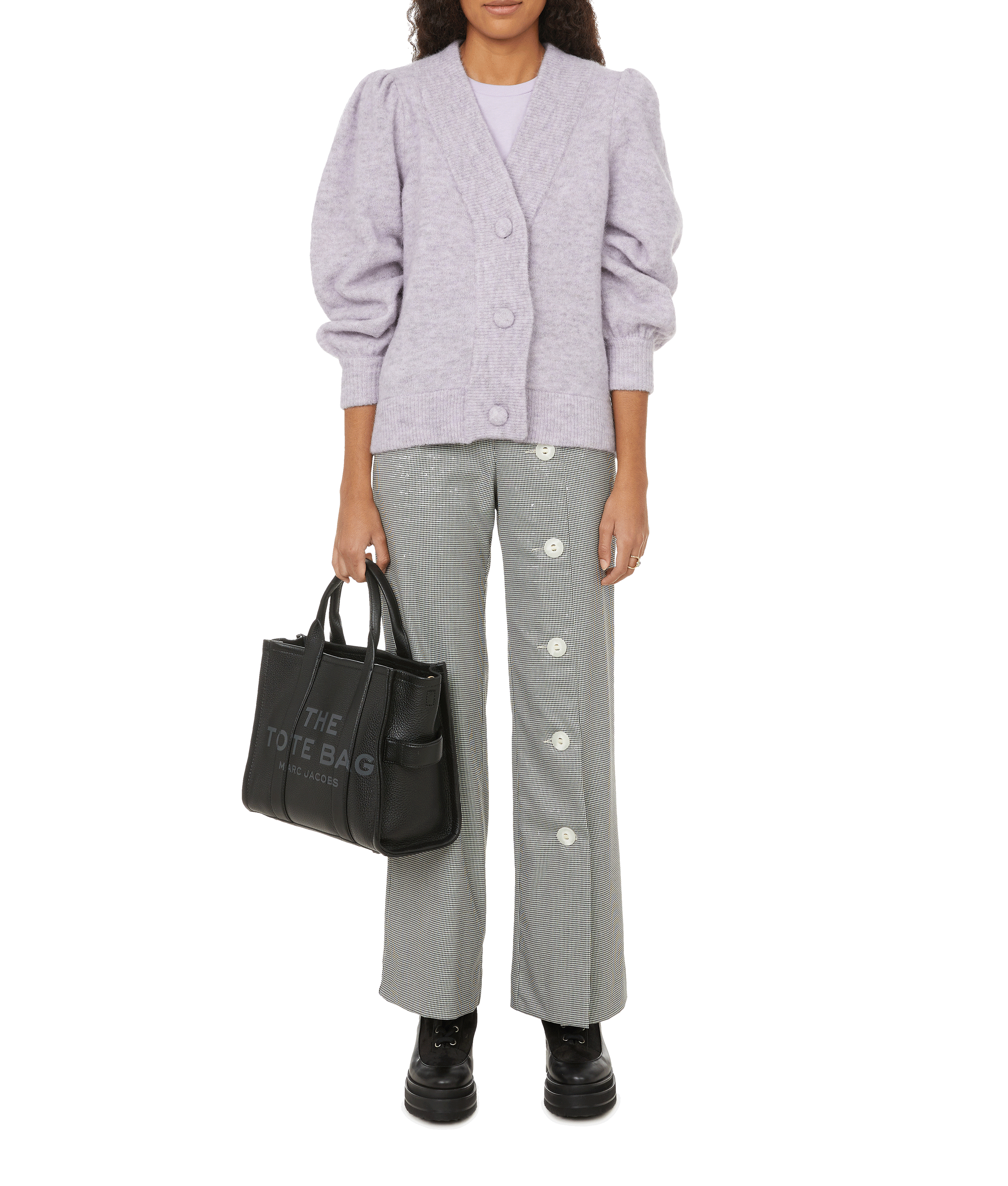 The Tote small leather tote bag MARC JACOBS Black