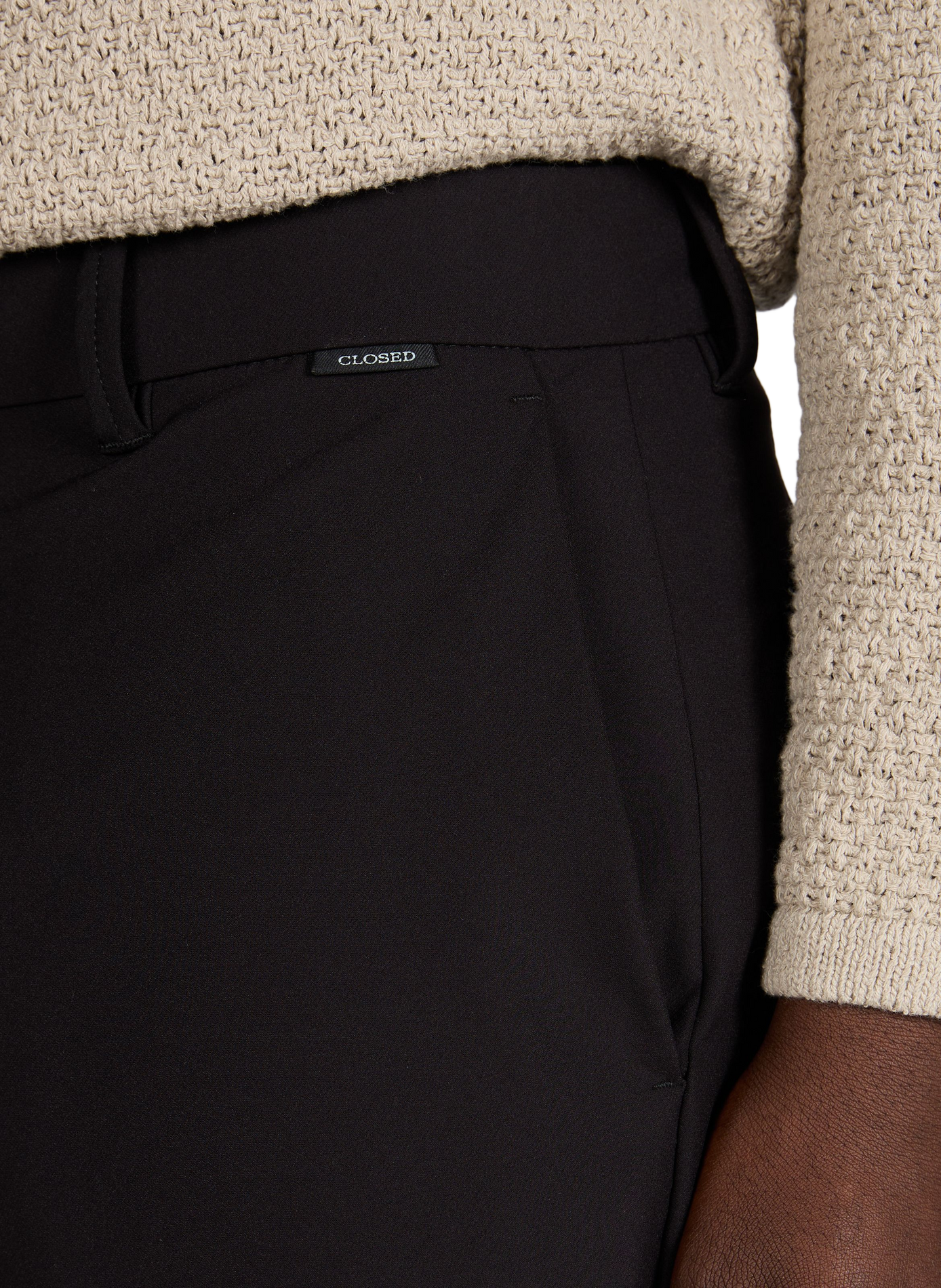 Rechte broek met hoge taille CLOSED Zwart