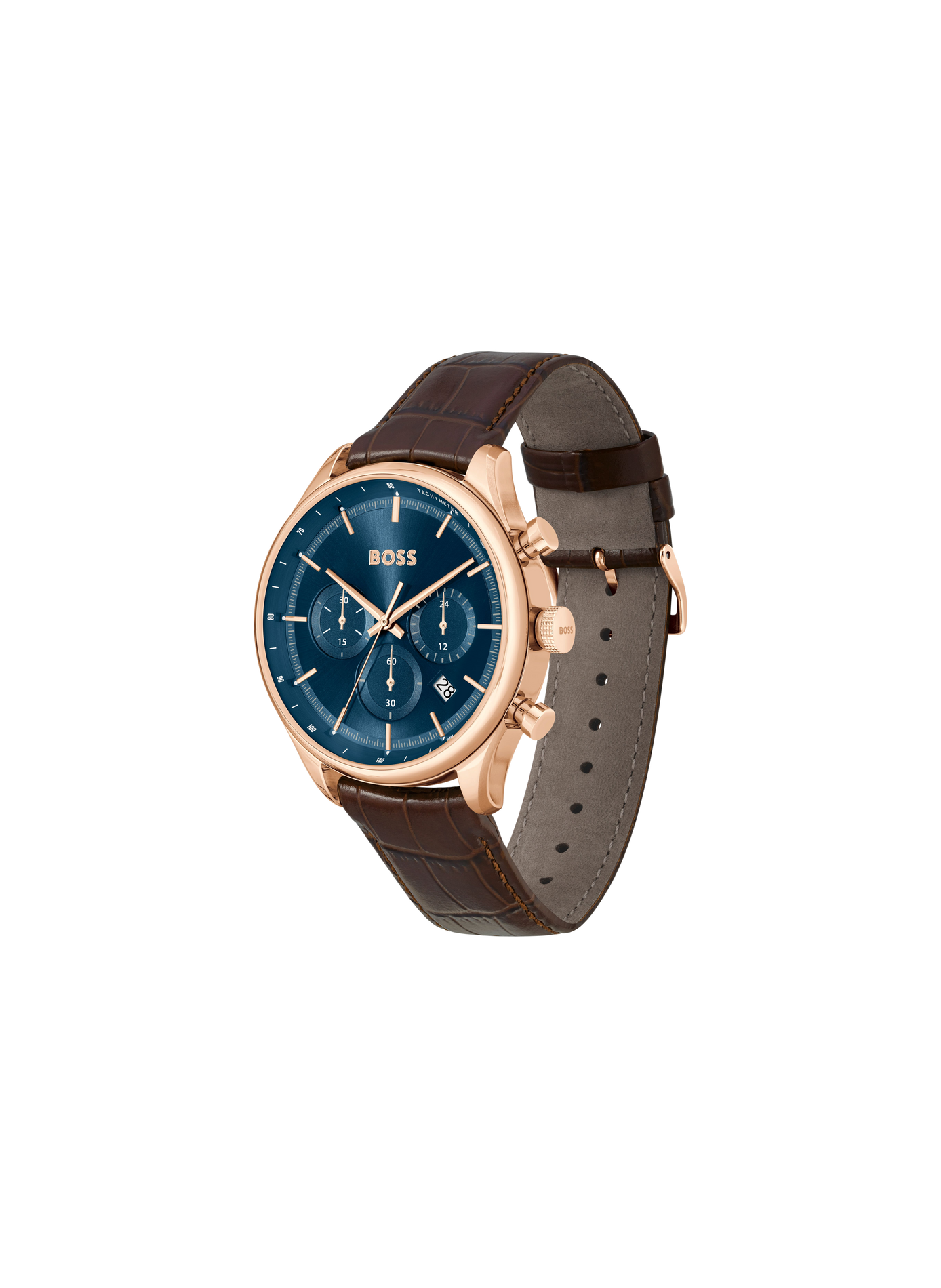 Quarz-Armbanduhr von Gregor aus Leder BOSS MONTRES Blau