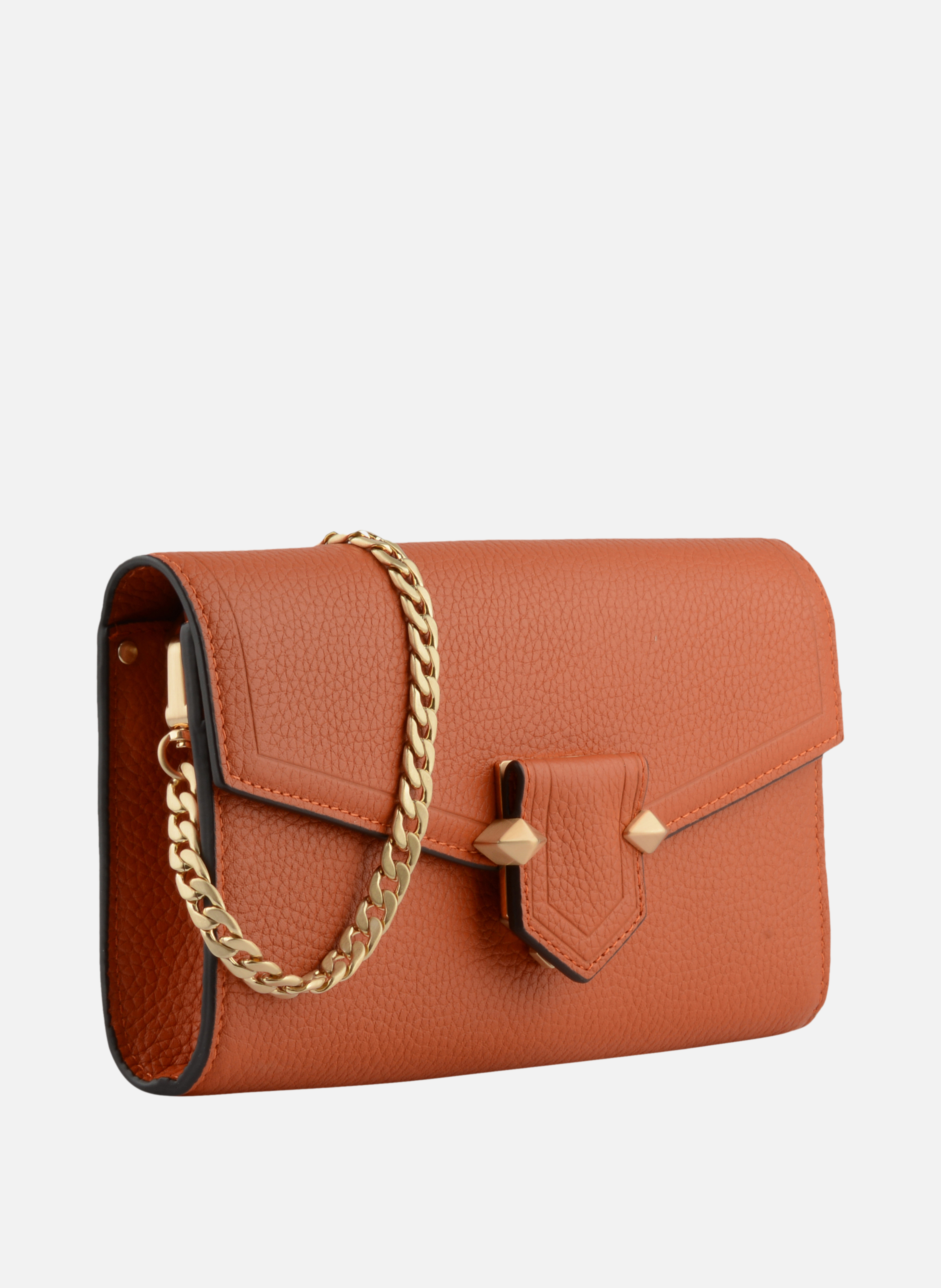 Sèvres | sac besace gm en cuir de vachette POURCHET Orange