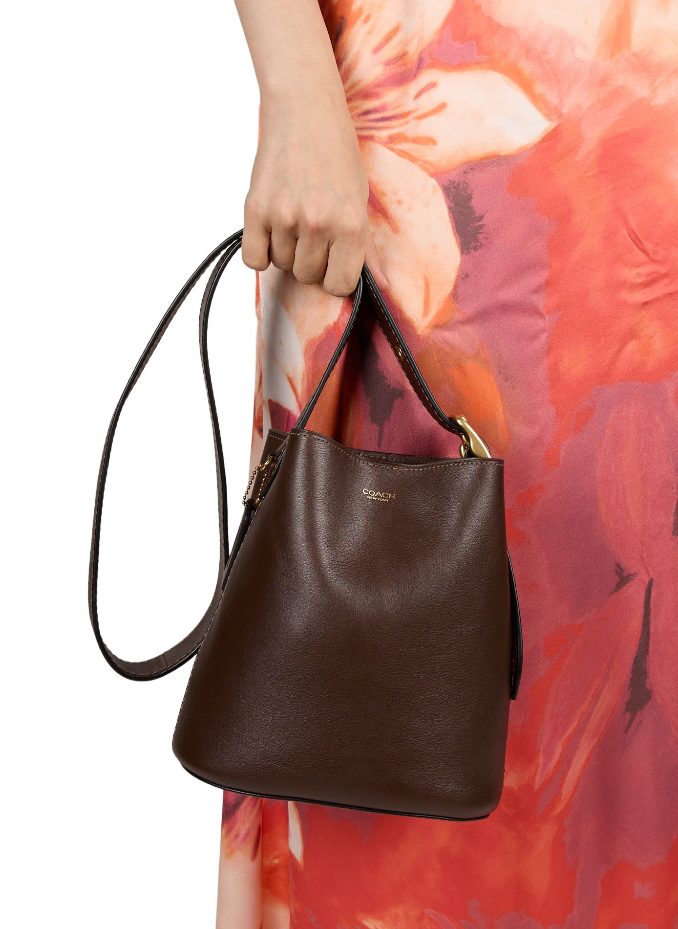 Borsa a tracolla in pelle COACH Marrone