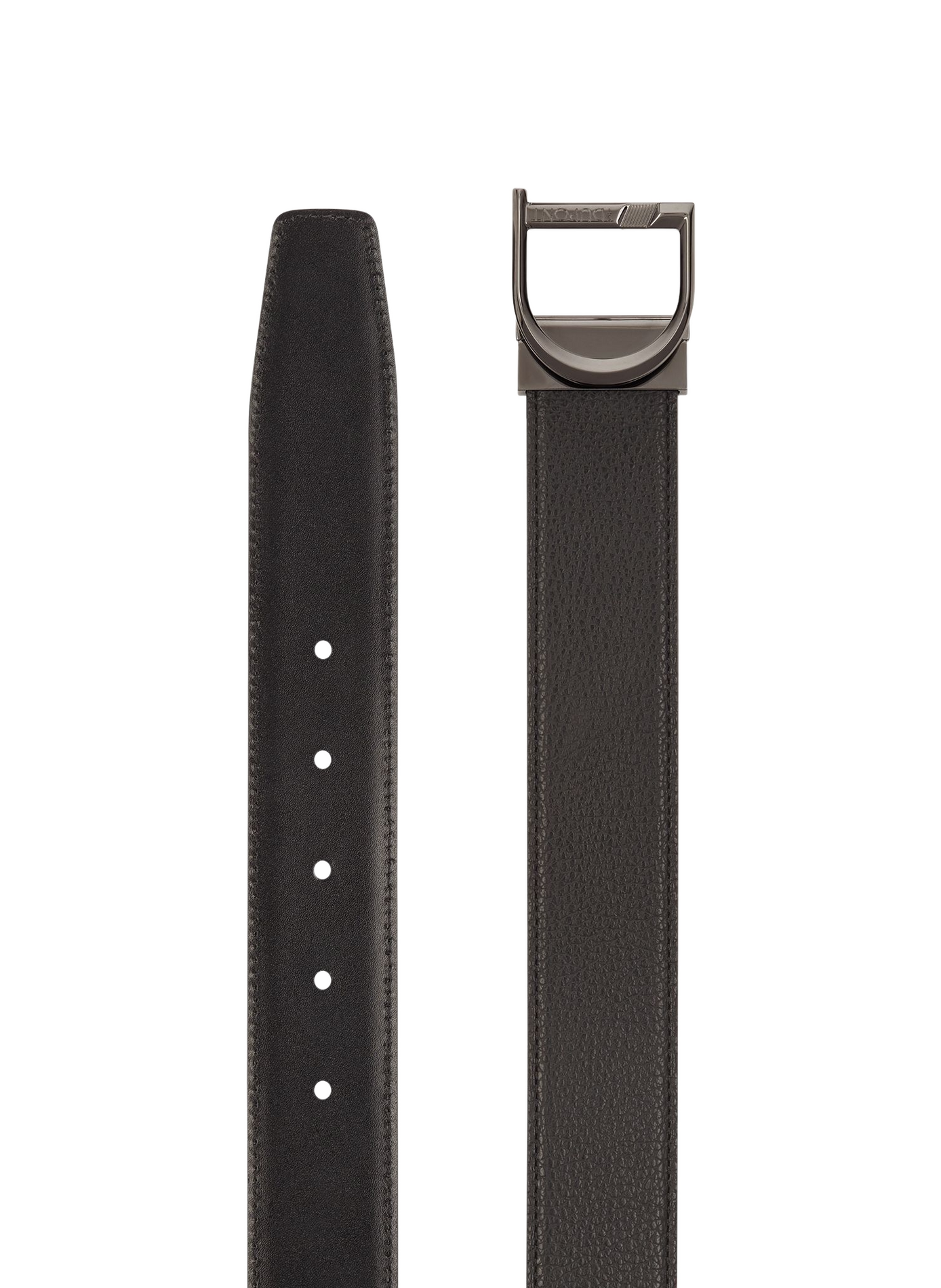 Wendegürtel mit D-Logo aus genarbtem Leder S.T. DUPONT Schwarz