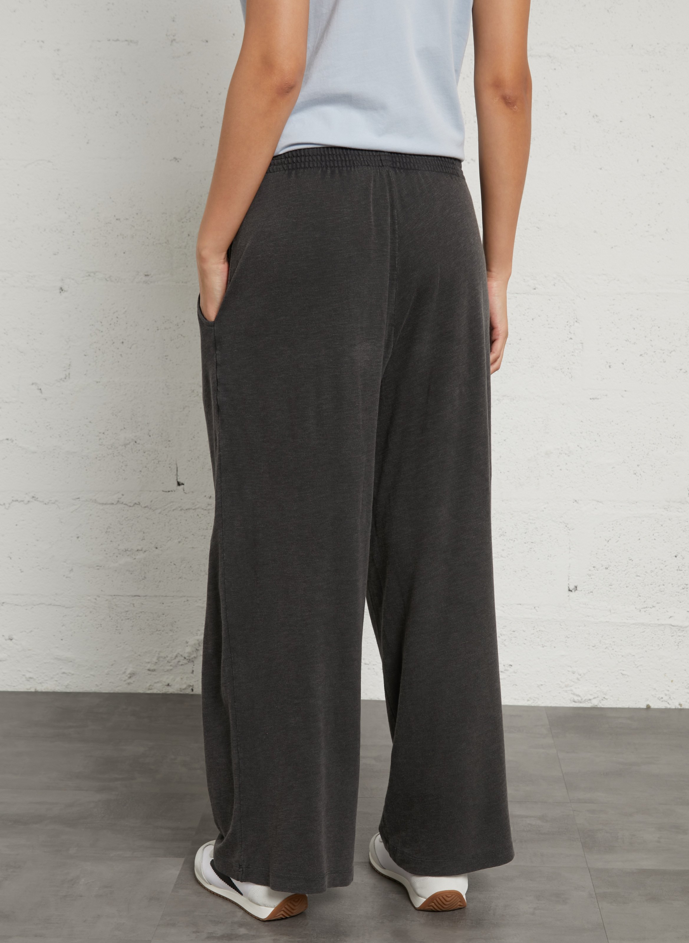 Jogging ample taille haute flammé pojy AMERICAN VINTAGE Noir