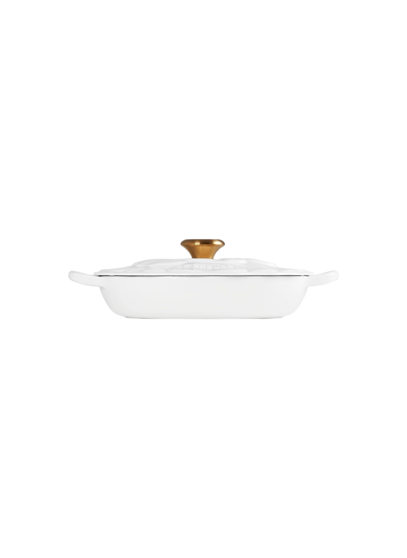Emaille Gusseisen Blumenkochtopf LE CREUSET Weiss