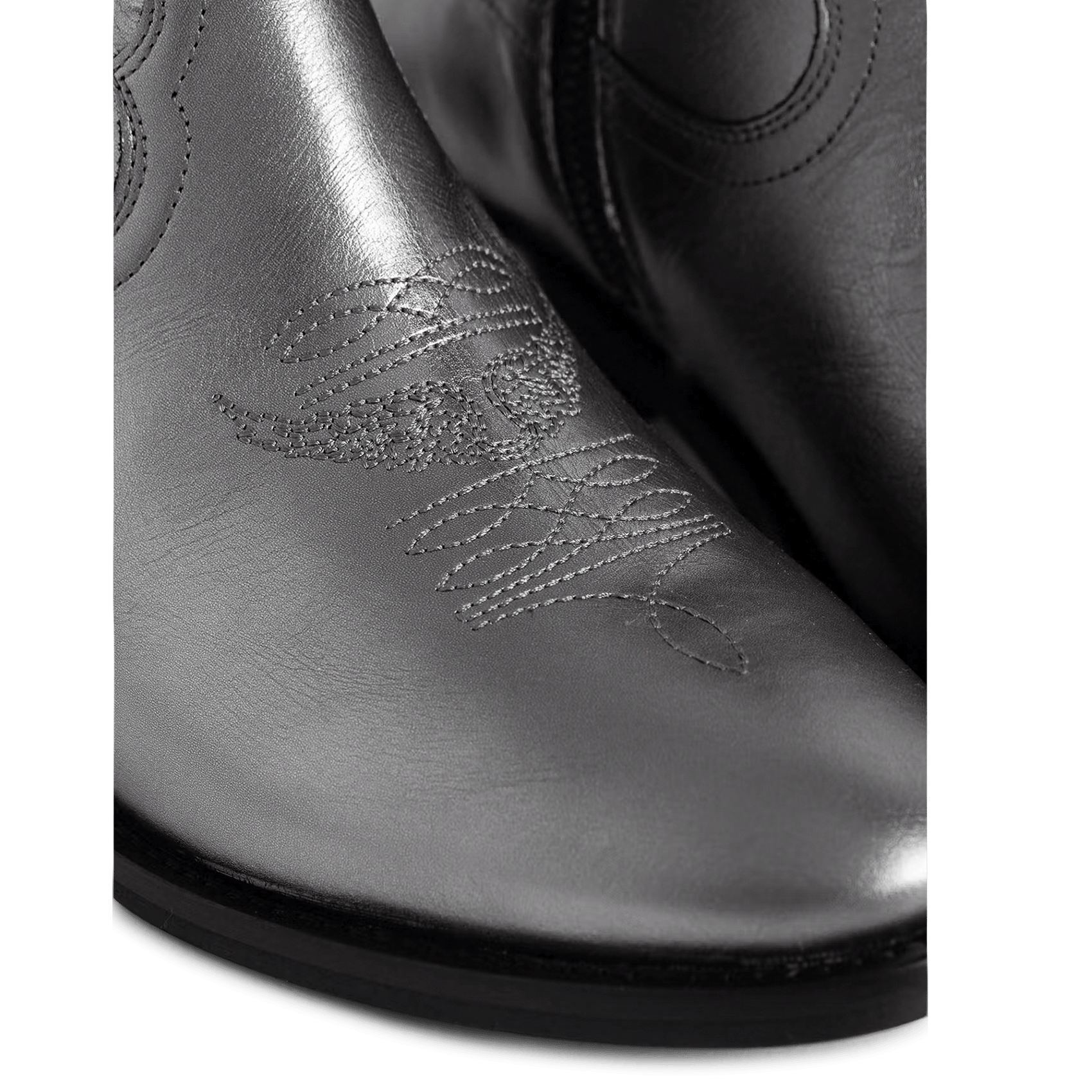 Bottines en cuir métallisé tex low ZADIG&VOLTAIRE Gris