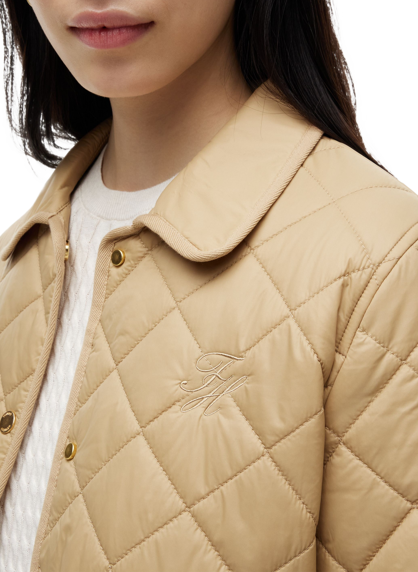 Jacket with classic collar TOMMY HILFIGER Beige