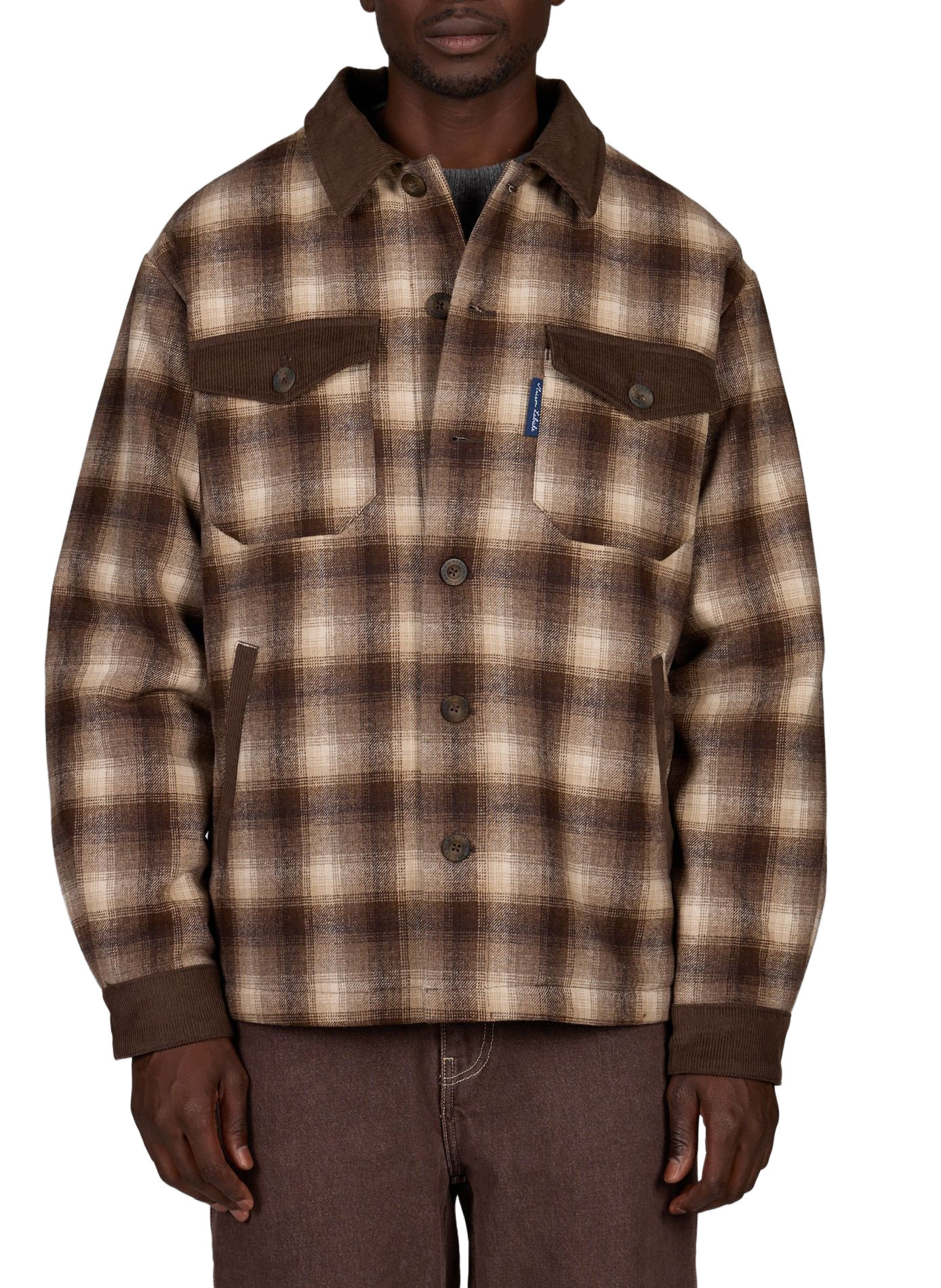 Oversized checkered wool blend jacket MAISON LABICHE Blue