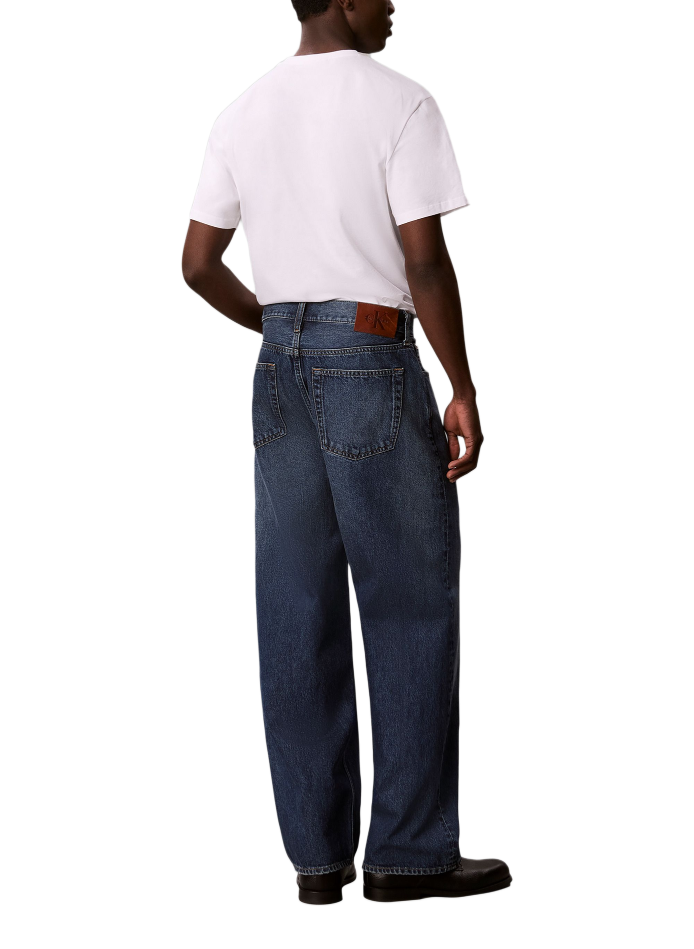 Jean large en coton CALVIN KLEIN Bleu