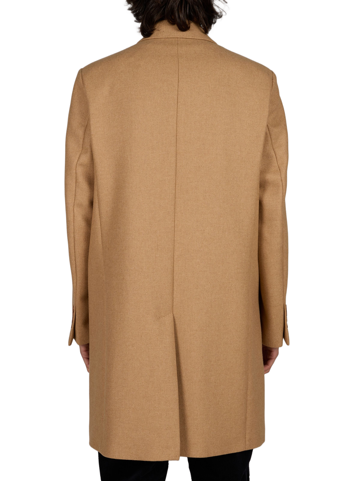 Manteau col tailleur en laine et cachemire mélangés AU PRINTEMPS PARIS Beige