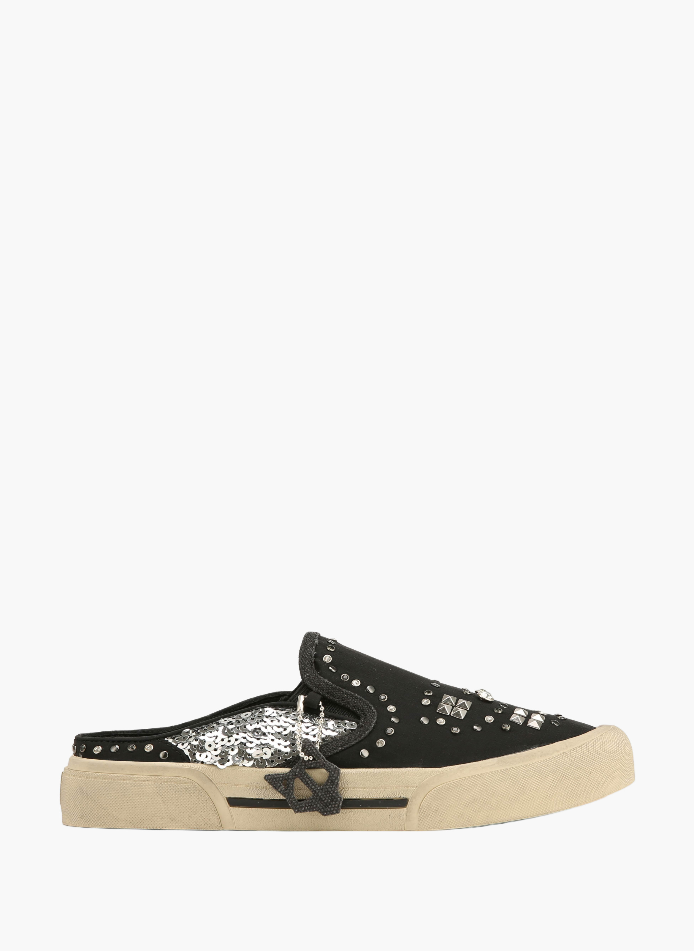 Militaire muiltjes met studs NAKED WOLFE Zwart