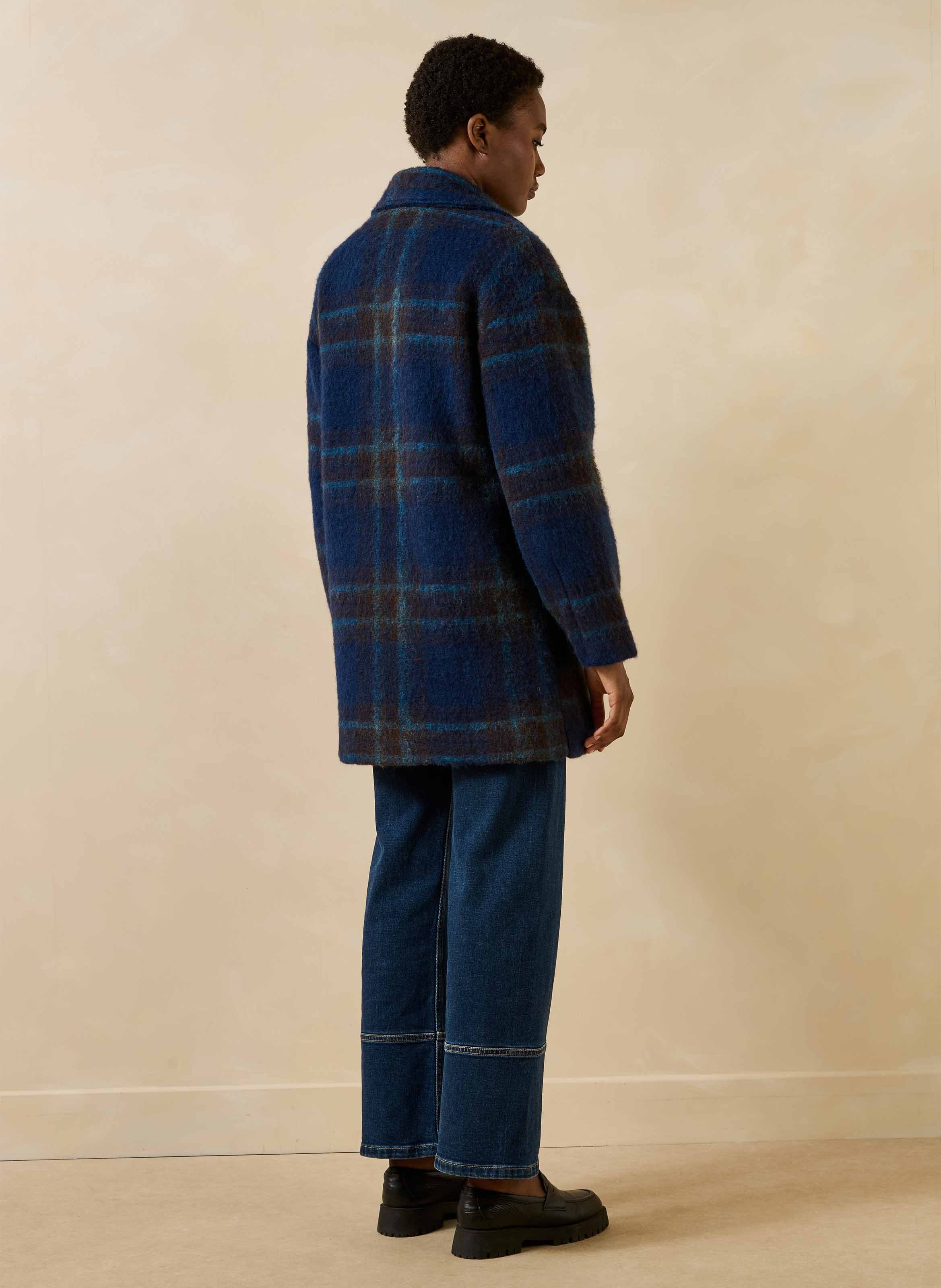 Oversized jas van gemengde wol LA FEE MARABOUTEE Blauw