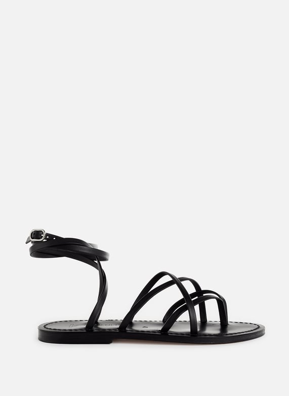 SANDALES PLATES EN CUIR K. JACQUES pour FEMME Printemps