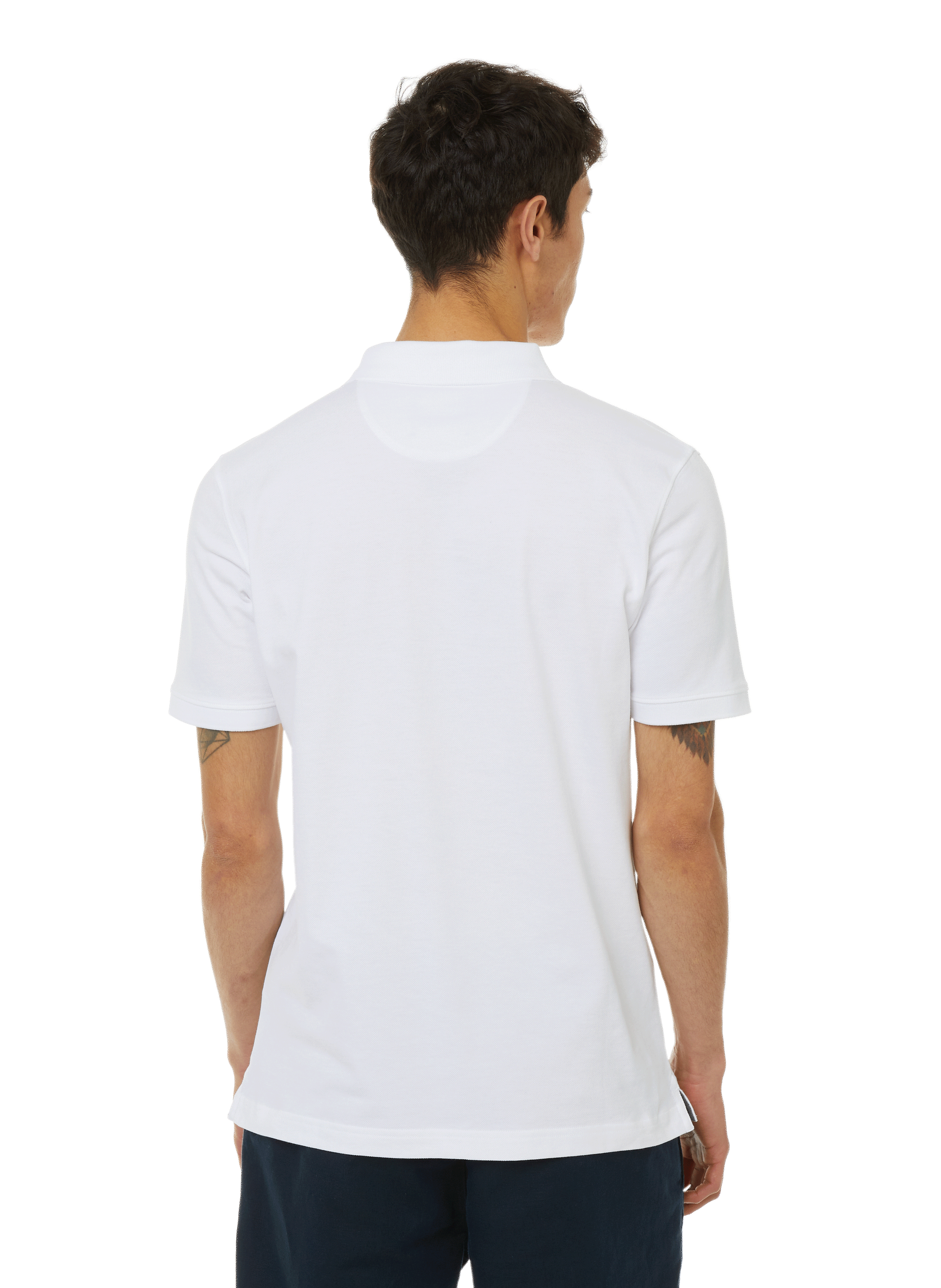 Plain cotton piqué polo shirt EDEN PARK White