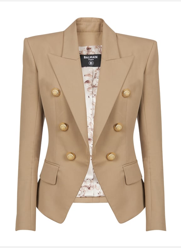 Veste 6 boutons en coton Beige by BALMAIN BALMAIN Veste 6 boutons en coton Beige