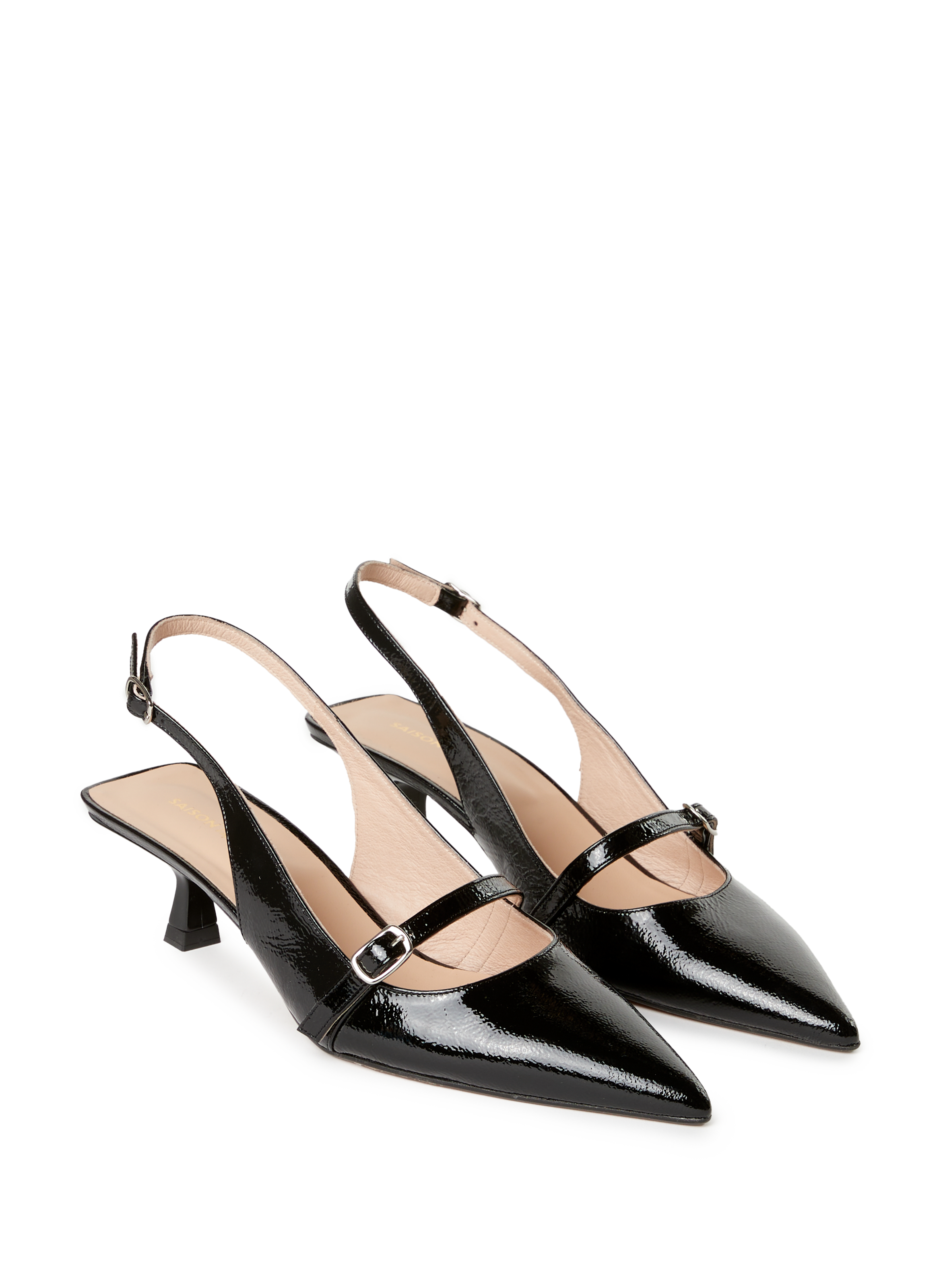 Slingback en cuir Charlotte SAISON 1865 Noir