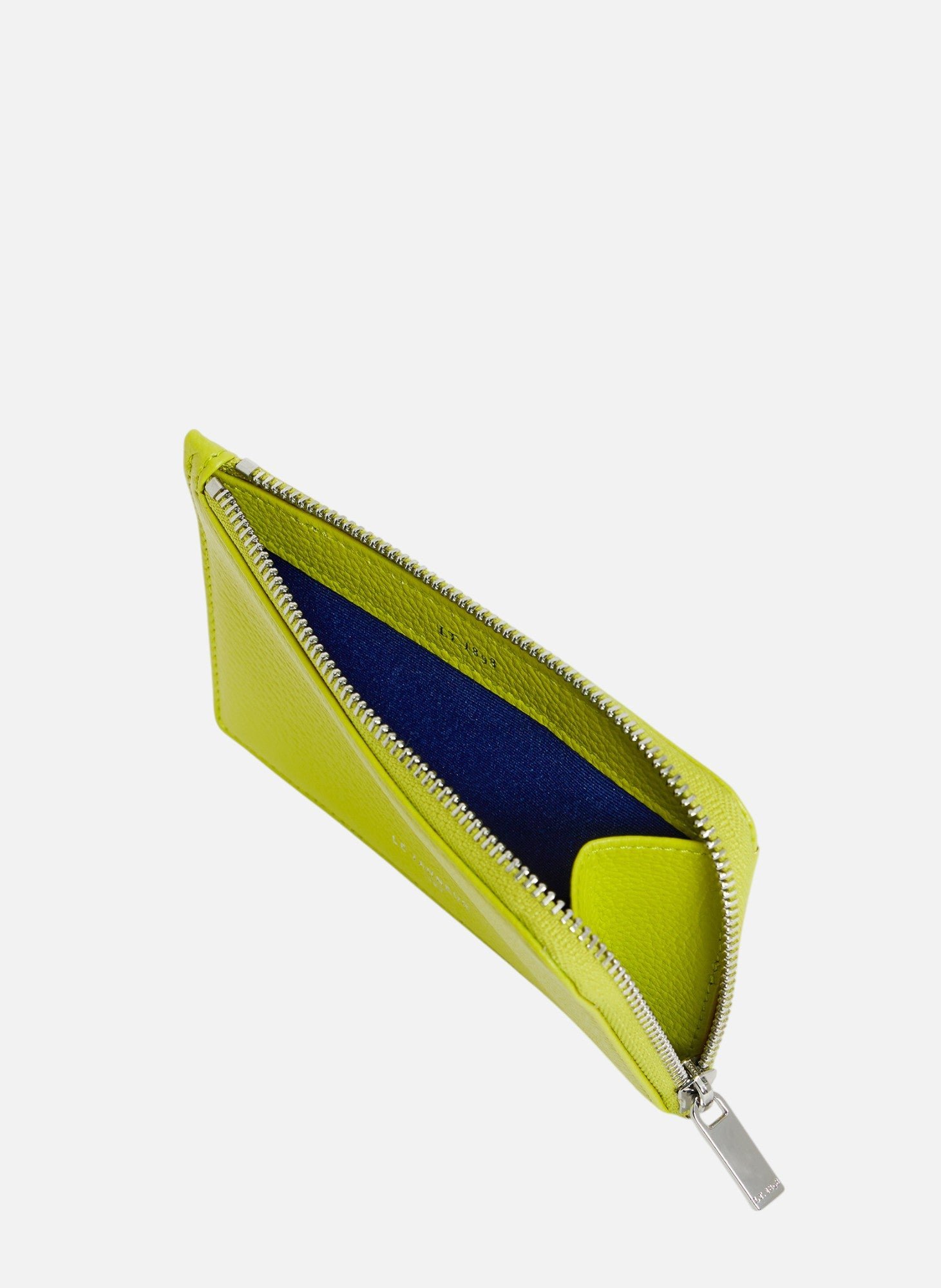 Porte cartes zippé emilie en cuir grainé LE TANNEUR Vert