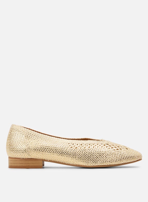 Ballerines en paille mae Doré by MAISON 123 MAISON 123 Ballerines en paille mae Doré