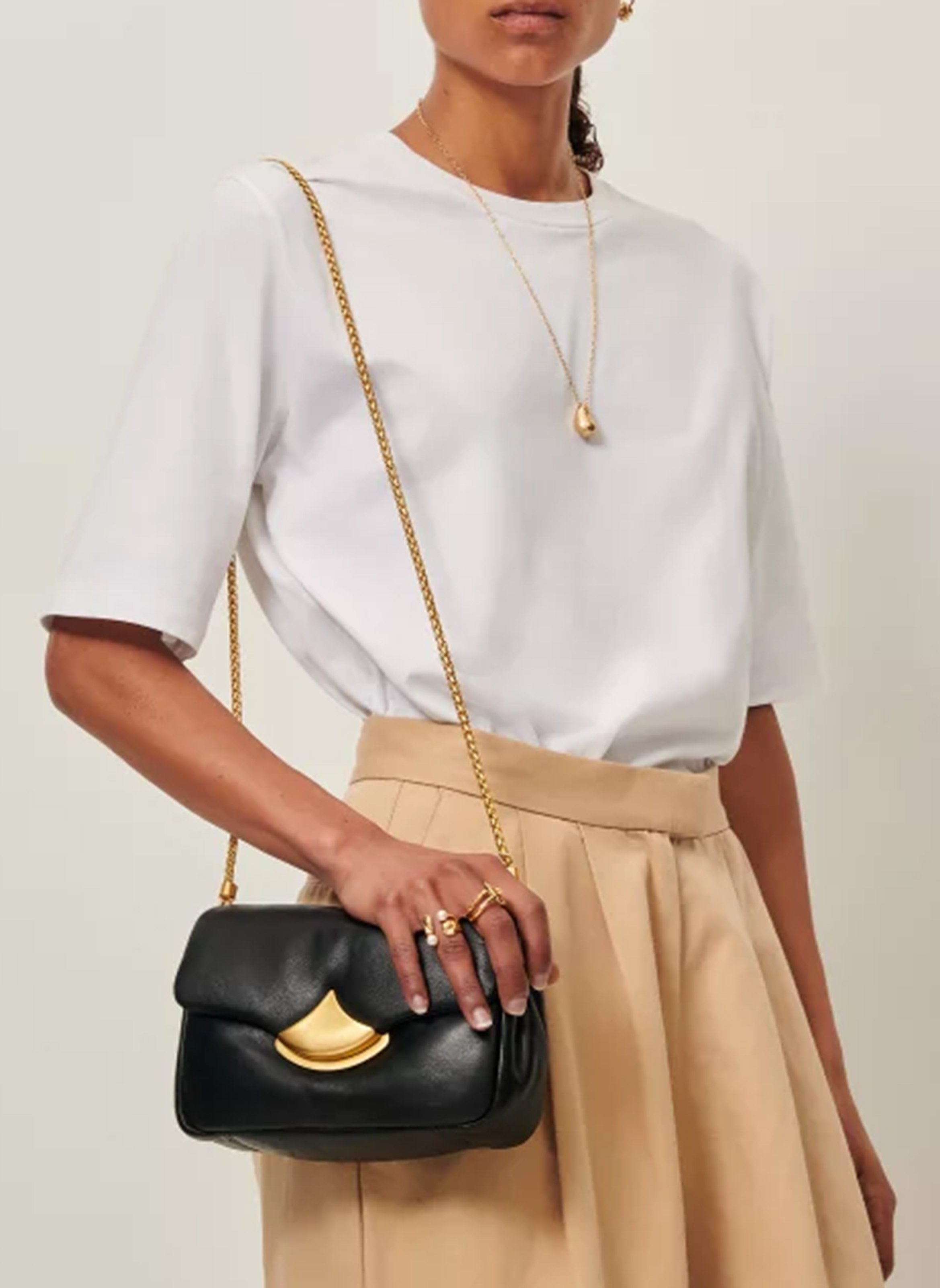 Sac bandoulière en cuir diviluz puffy SESSUN Noir