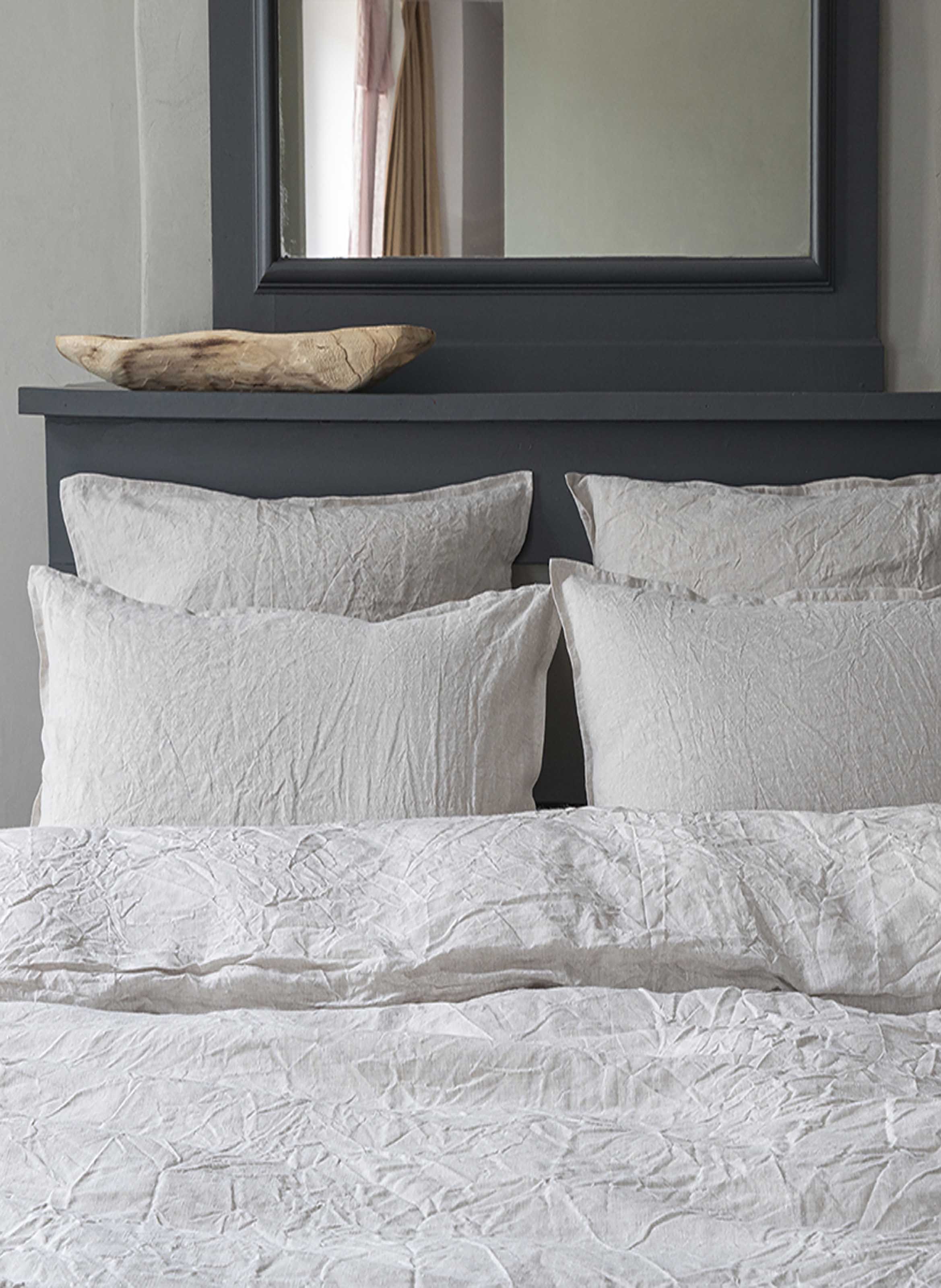 Housse de couette unie en lin lavé, nouvelle vague ALEXANDRE TURPAULT Beige