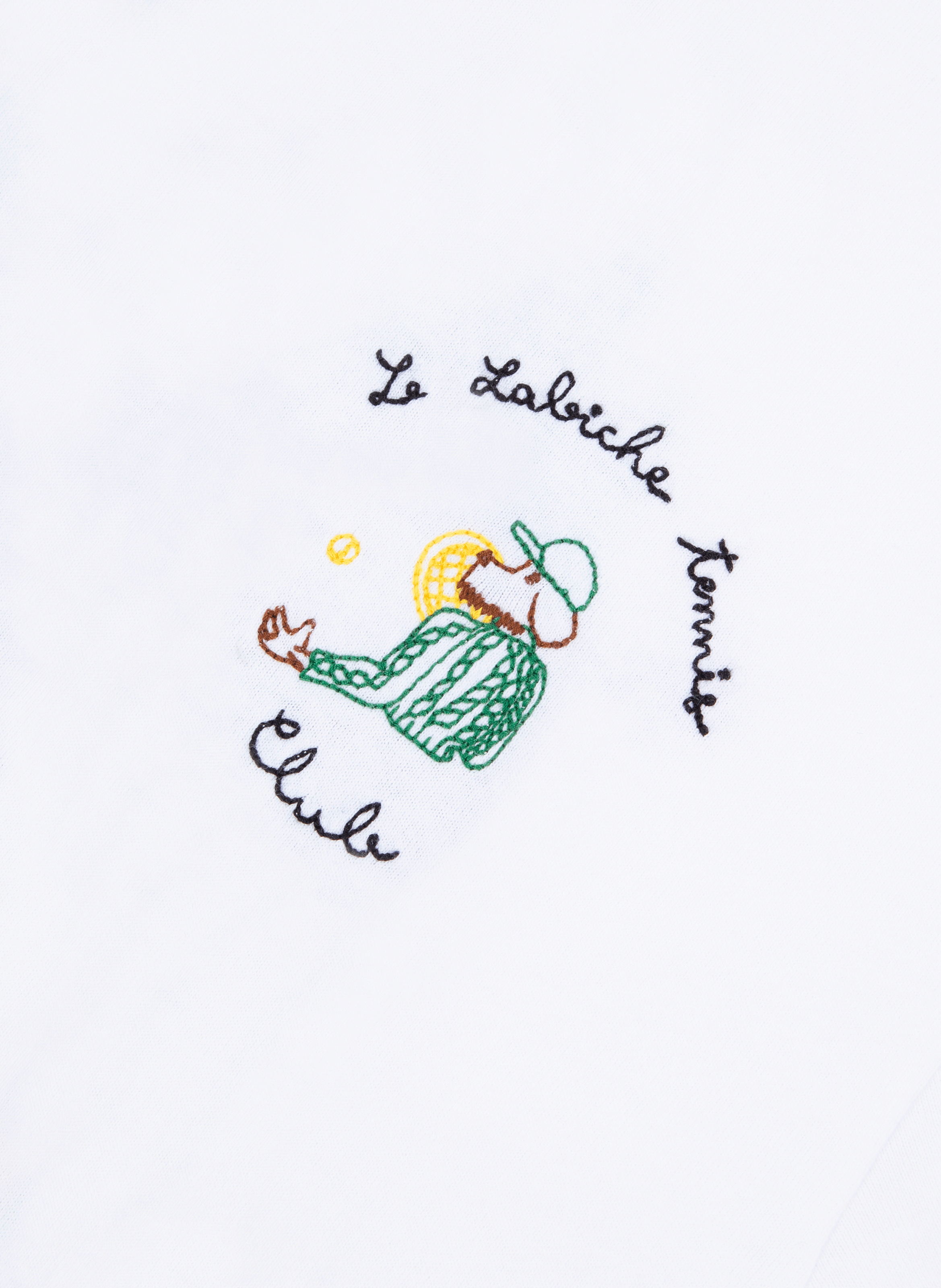 T-shirt droit brodé en coton MAISON LABICHE Blanc