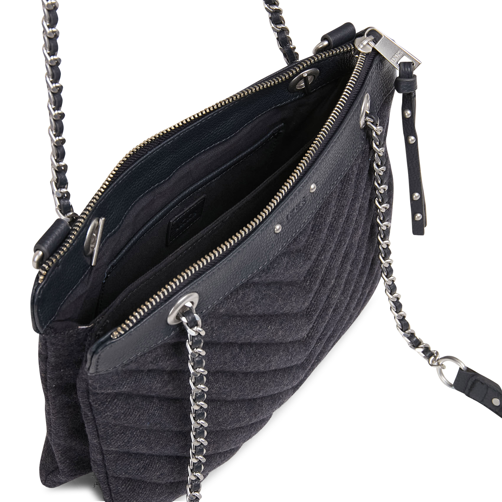 Sac pochette matelassé uni mix 1440 reporter IKKS Bleu