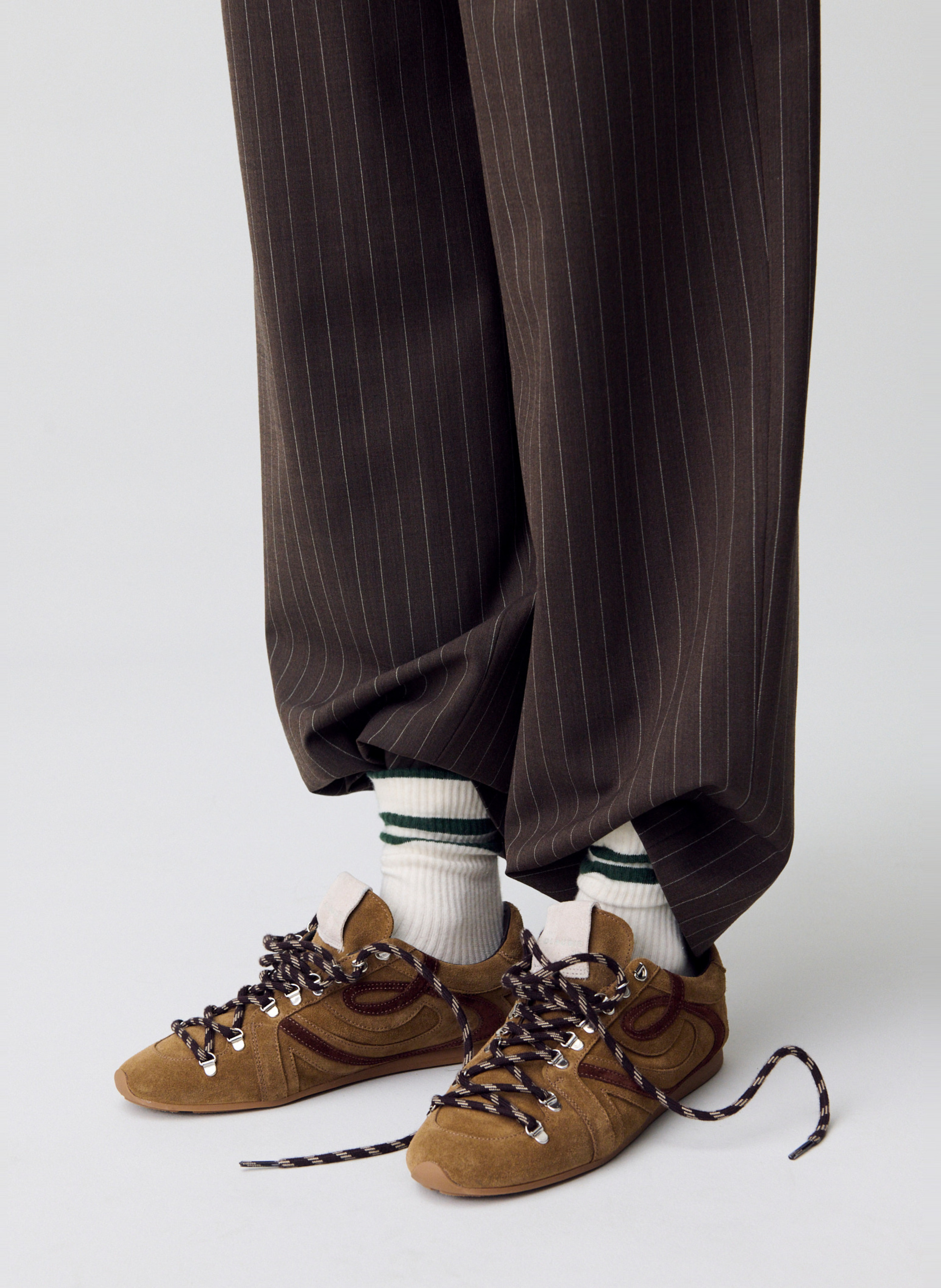 Baskets basses en cuir CLAUDIE PIERLOT Marron